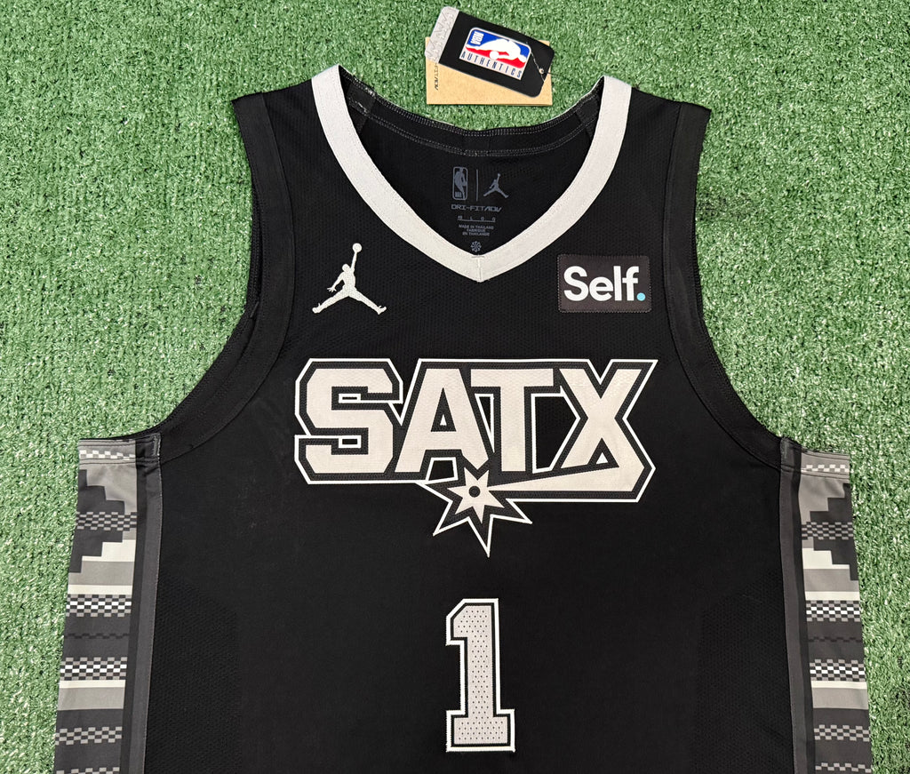 Victor Wembanyama San Antonio Spurs Jersey #1 Nike ADV Authentic Black Size 48 (L) NBA