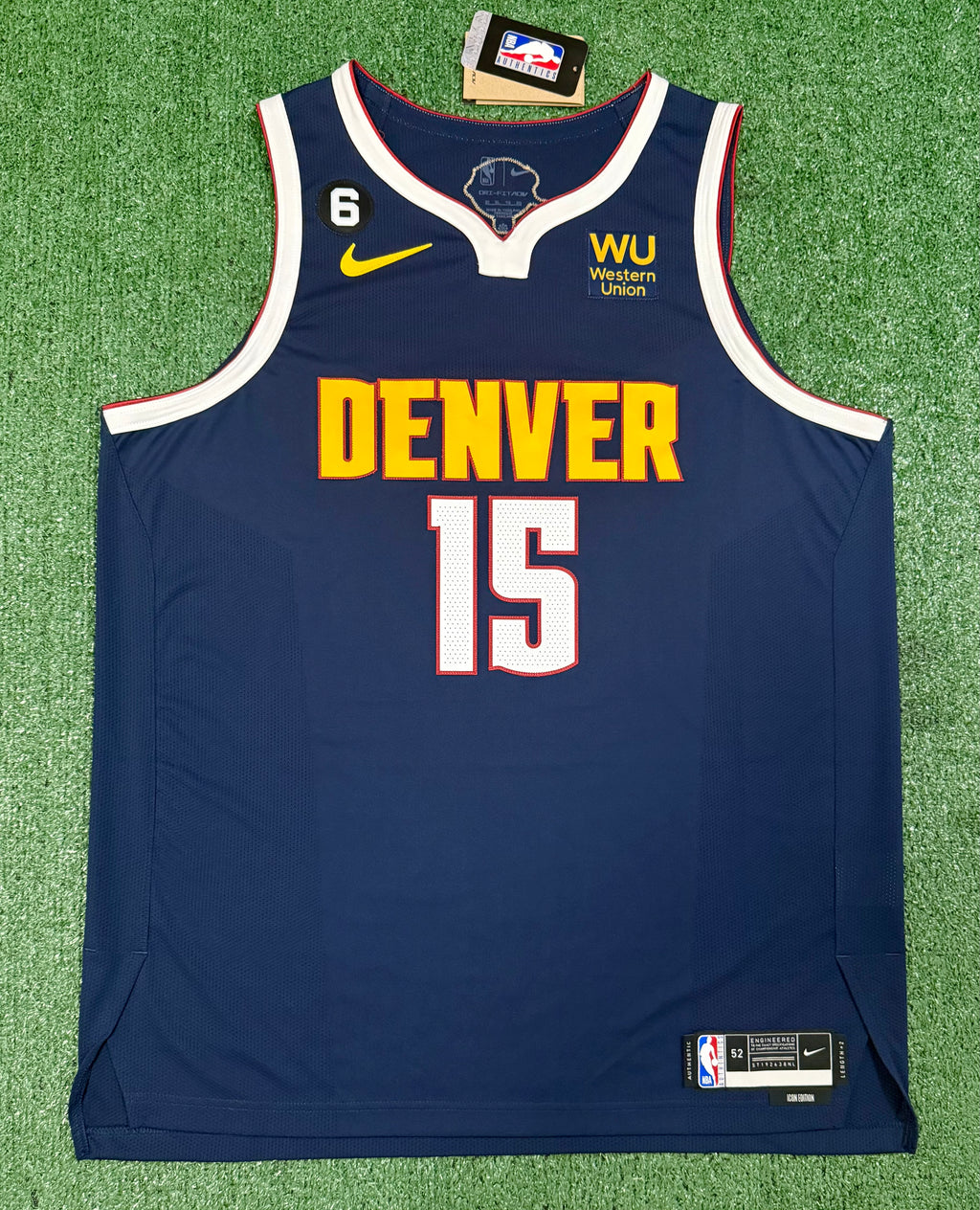Nikola Jokic Denver Nuggets Jersey #15 Nike ADV Authentic Navy Size 52 (XL) NBA