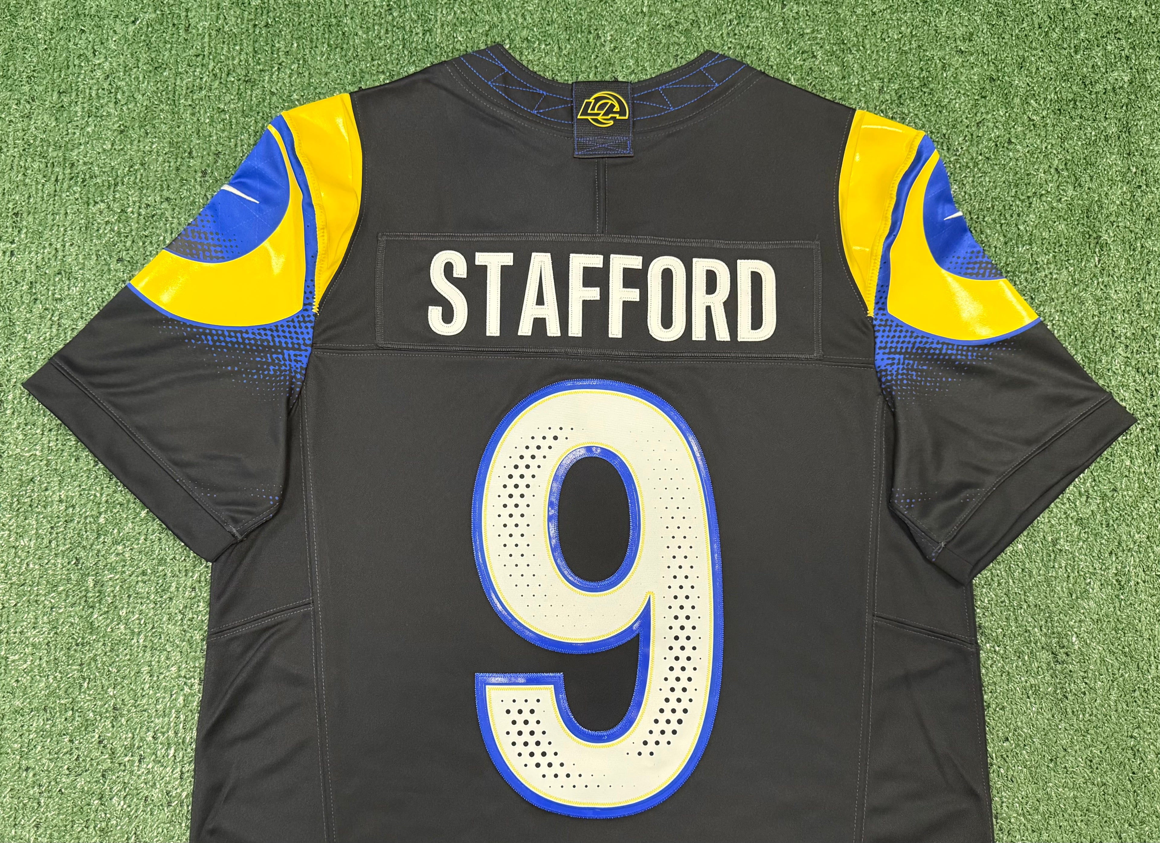 Matthew Stafford Los Angeles Rams Jersey #9 Nike FUSE Rivalry Black Size (Medium) NFL