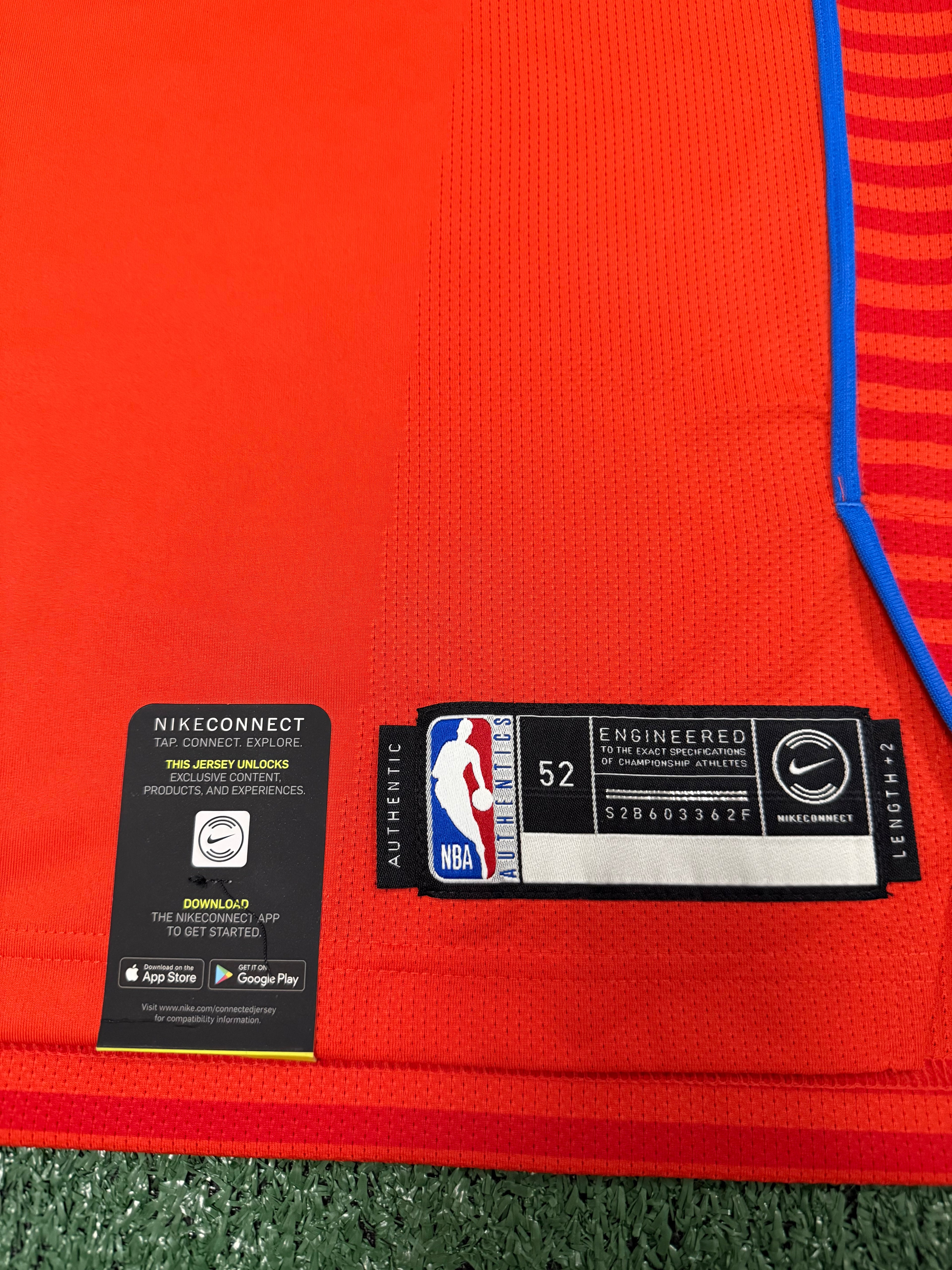 Shai Gilgeous-Alexander Oklahoma City Thunder Jersey #2 Nike VaporKnit Authentic Orange Size 52 (XL) NBA