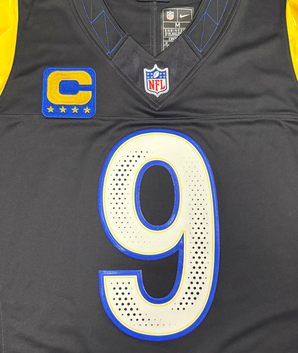 Matthew Stafford Los Angeles Rams Jersey #9 Nike FUSE Rivalry Black Size (Medium) NFL
