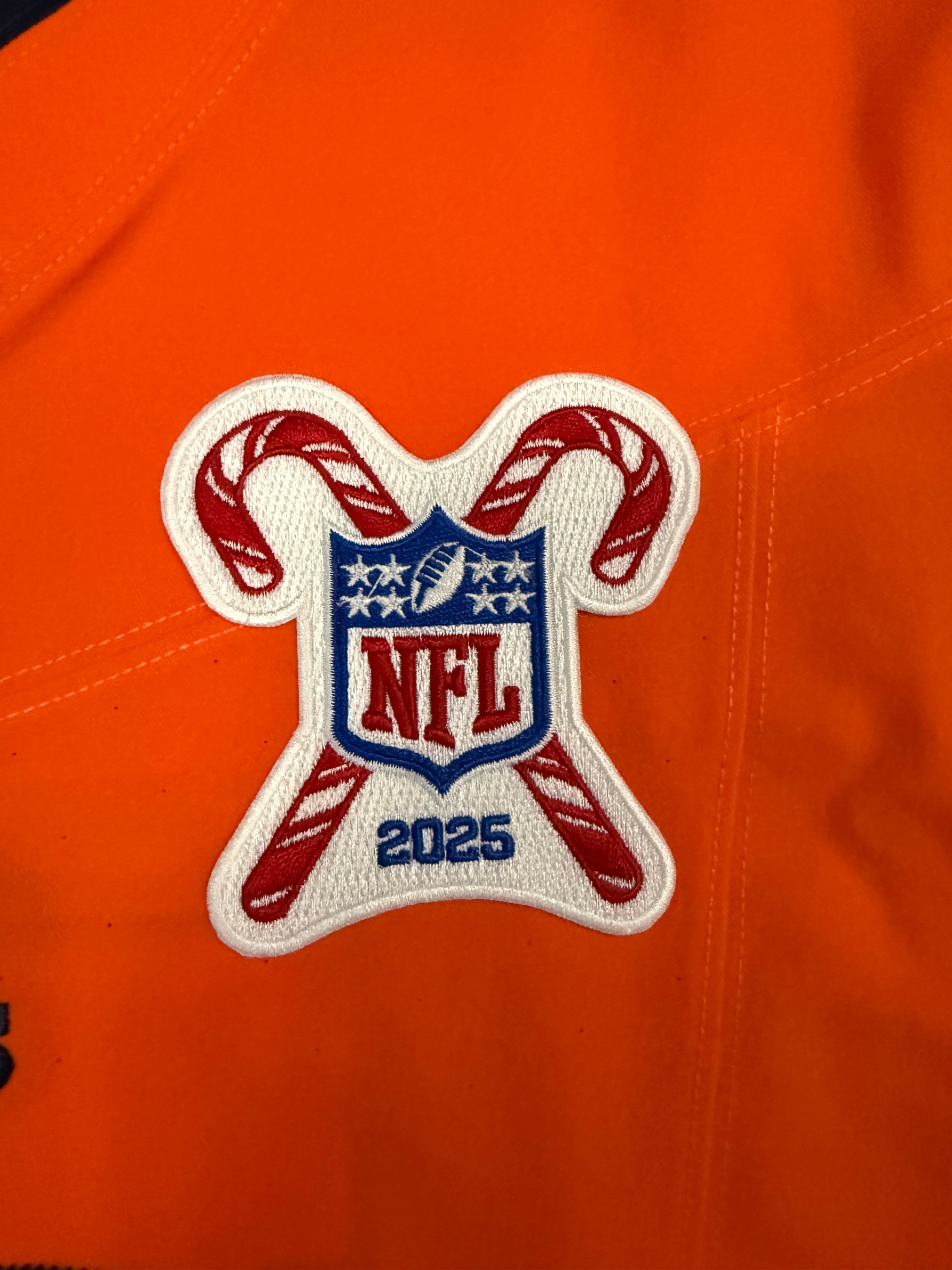 Bo Nix Denver Broncos Jersey #10 Nike Vapor Fuse Elite Orange Size 40 (M) NFL