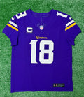 Justin Jefferson Minnesota Vikings Jersey #18 Nike Vapor FUSE Elite Purple Size 44 (Large) NFL