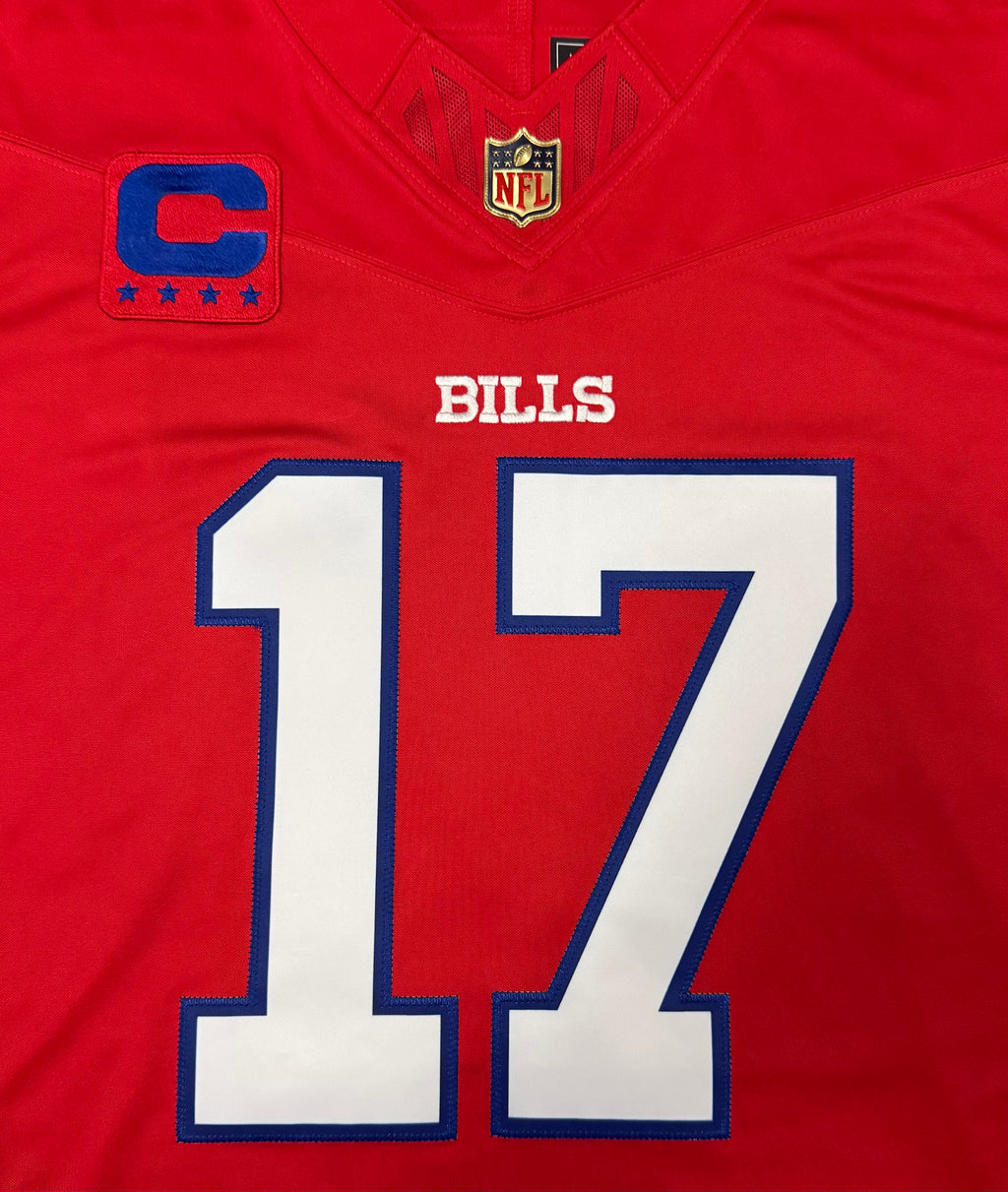 Josh Allen Buffalo Bills Jersey #17 Nike Vapor Fuse Limited Stitched Red Size Large NFL