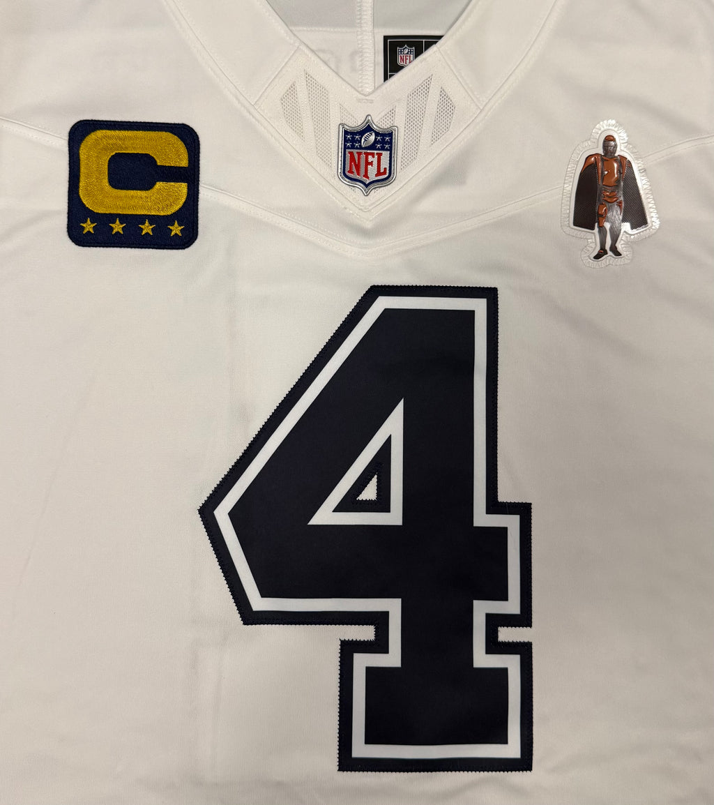 Dak Prescott Dallas Cowboys Jersey #4 Nike Vapor FUSE Limited White Size (Large) NFL
