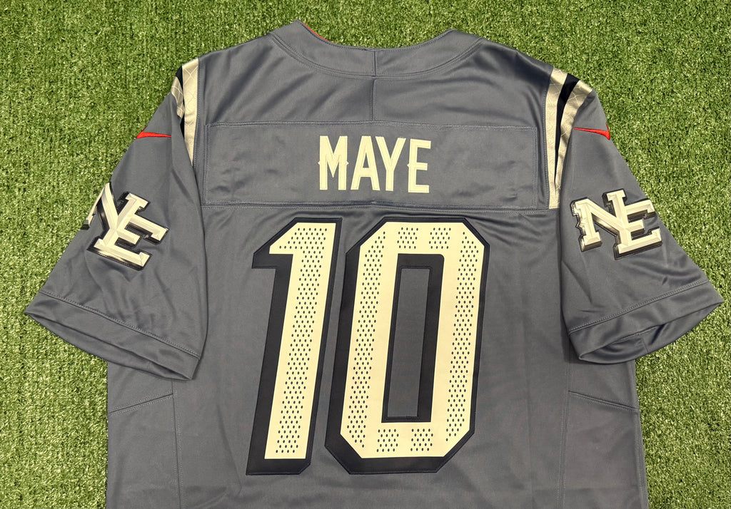 Drake Maye New England Patriots Jersey #10 Nike Vapor Fuse Limited Rivalry Blue Size (Large) NFL