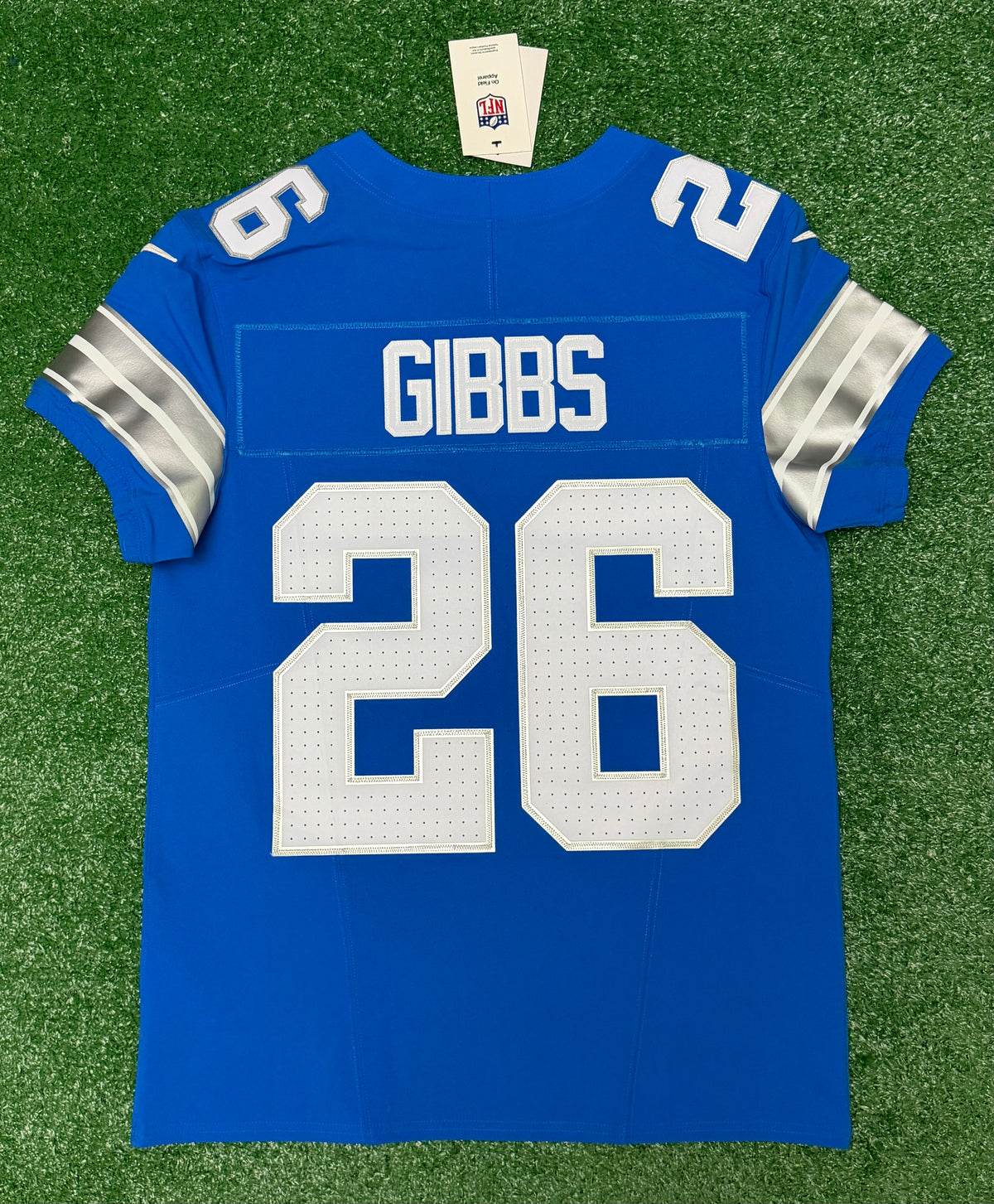 Jahmyr Gibbs Detroit Lions Jersey #26 Nike Vapor FUSE Elite Blue Size 40 (Medium) NFL