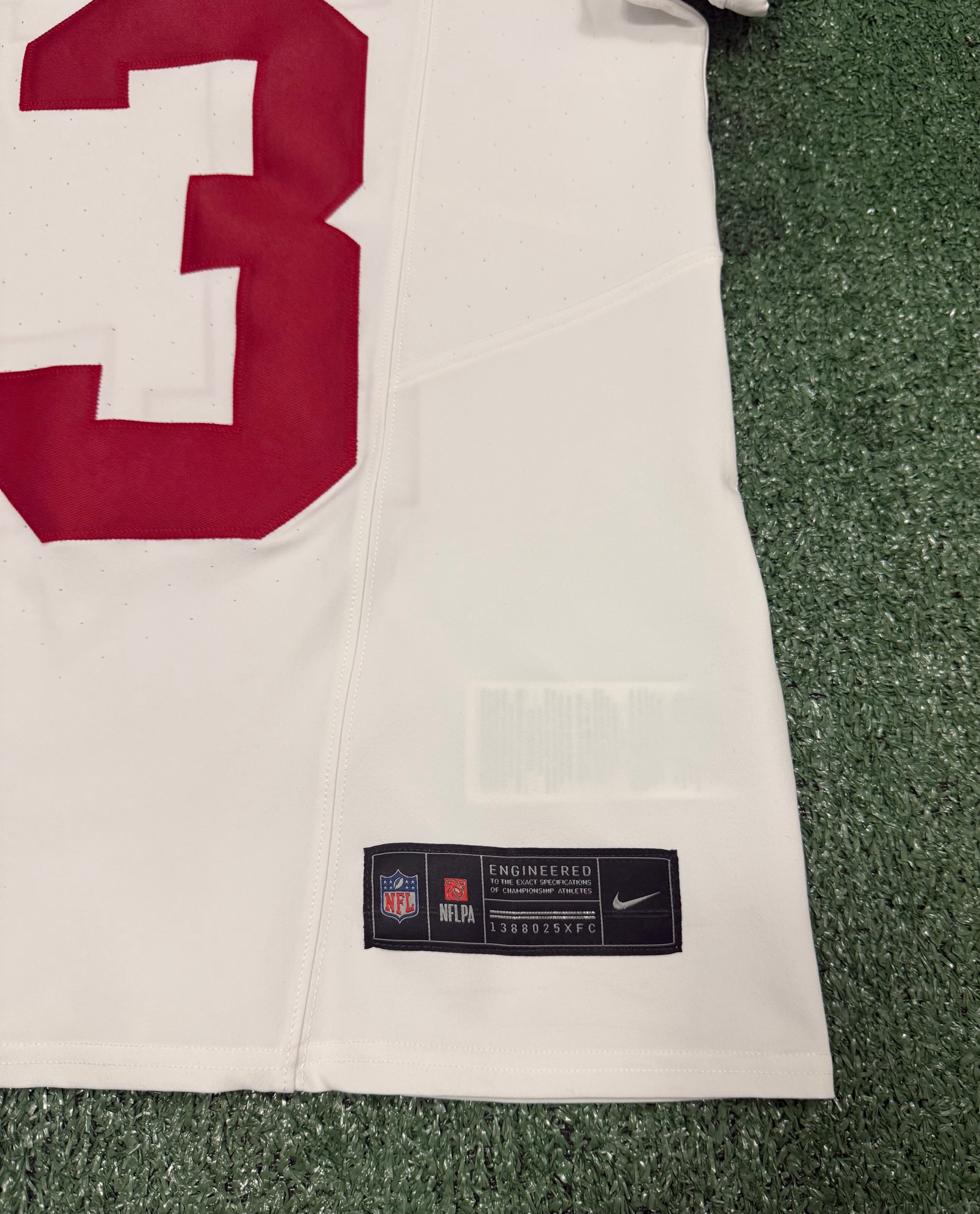 Brock Purdy San Francisco 49ers Jersey #13 Nike Vapor FUSE Elite White Size 40 (Medium) NFL