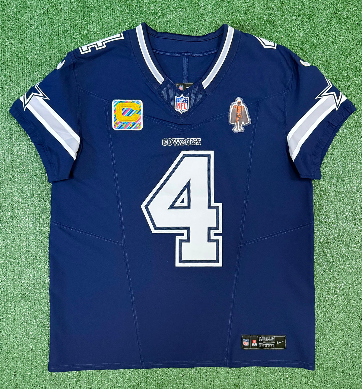 Dak Prescott Dallas Cowboys Jersey #4 Nike Vapor Fuse Elite Navy Size 44 (Large) NFL