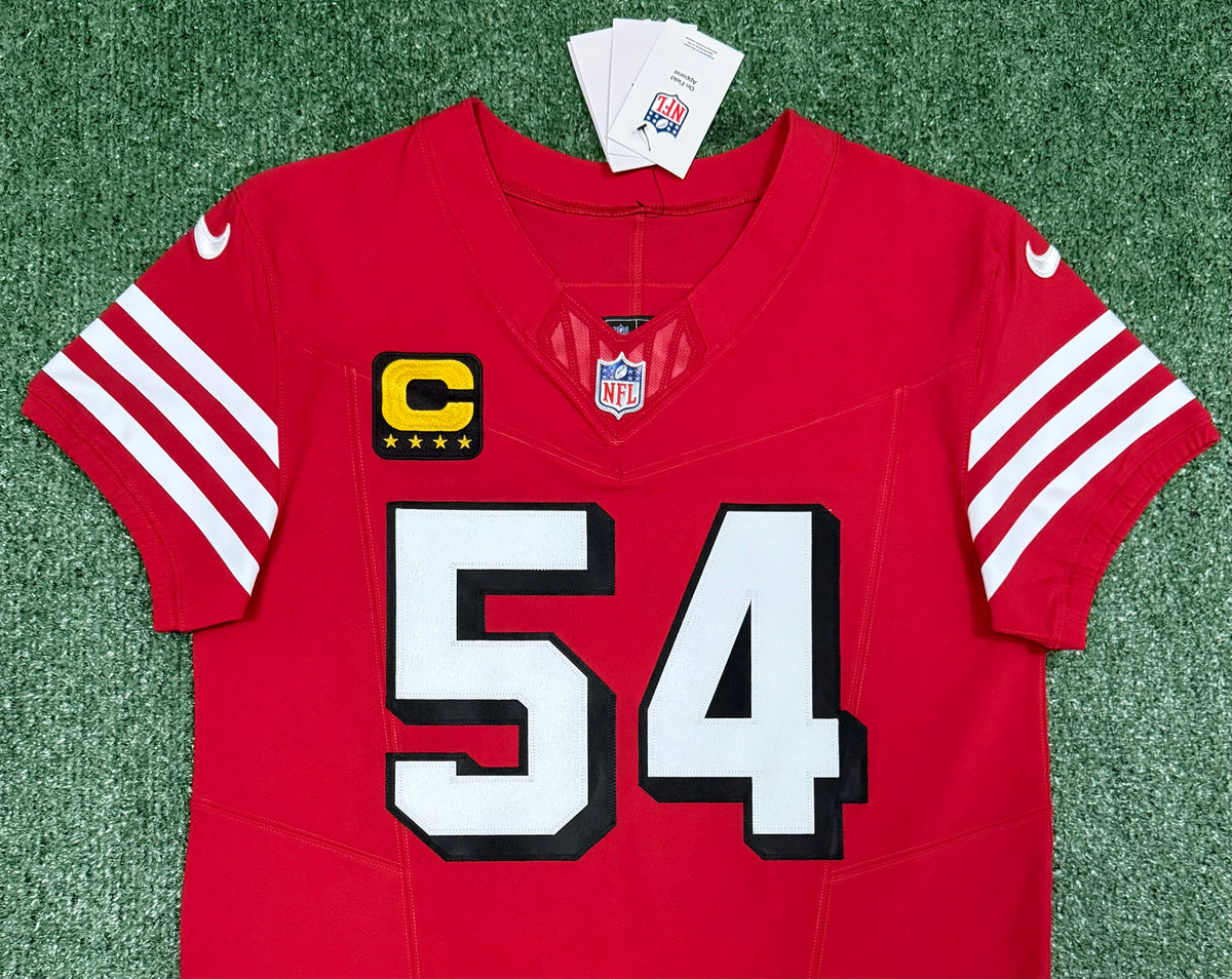 Fred Warner San Francisco 49ers Jersey #54 Nike Vapor FUSE Elite Red Size 40 (Medium) NFL