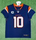 Bo Nix Denver Broncos Jersey #10 Nike Vapor Fuse Elite Navy Size 40 (M) NFL