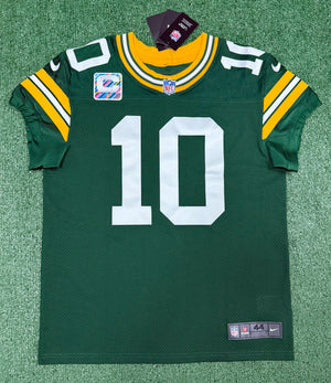 Jordan Love Green Bay Packers Jersey #10 Nike Vapor Elite Green Size 44 (Large) NFL