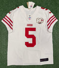 Mike Evans San Francisco 49ers Jersey #5 Nike Vapor FUSE Elite White Size 44 (Large) NFL