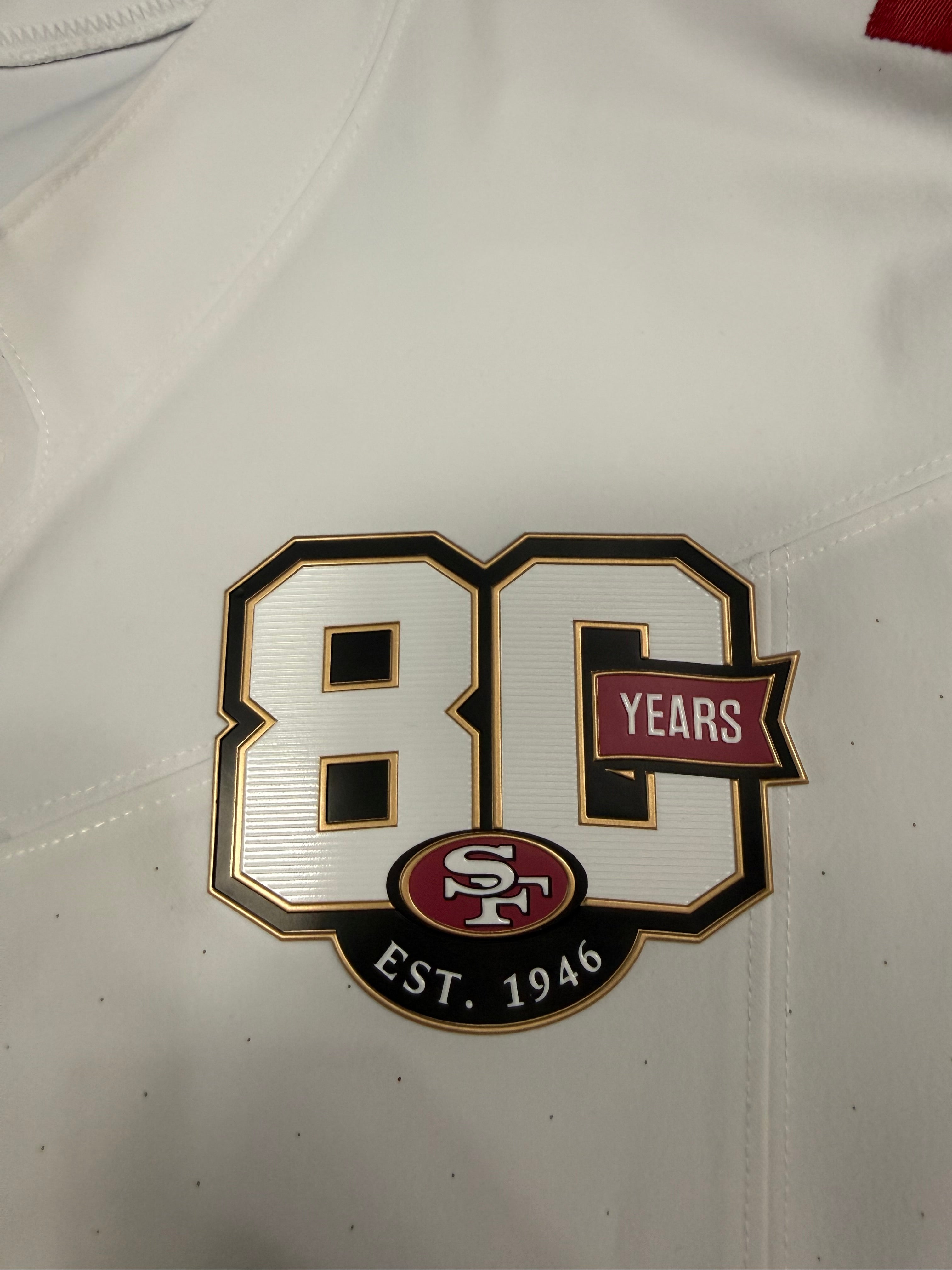 Brock Purdy San Francisco 49ers Jersey #13 Nike Vapor FUSE Elite White Size 40 (Medium) NFL