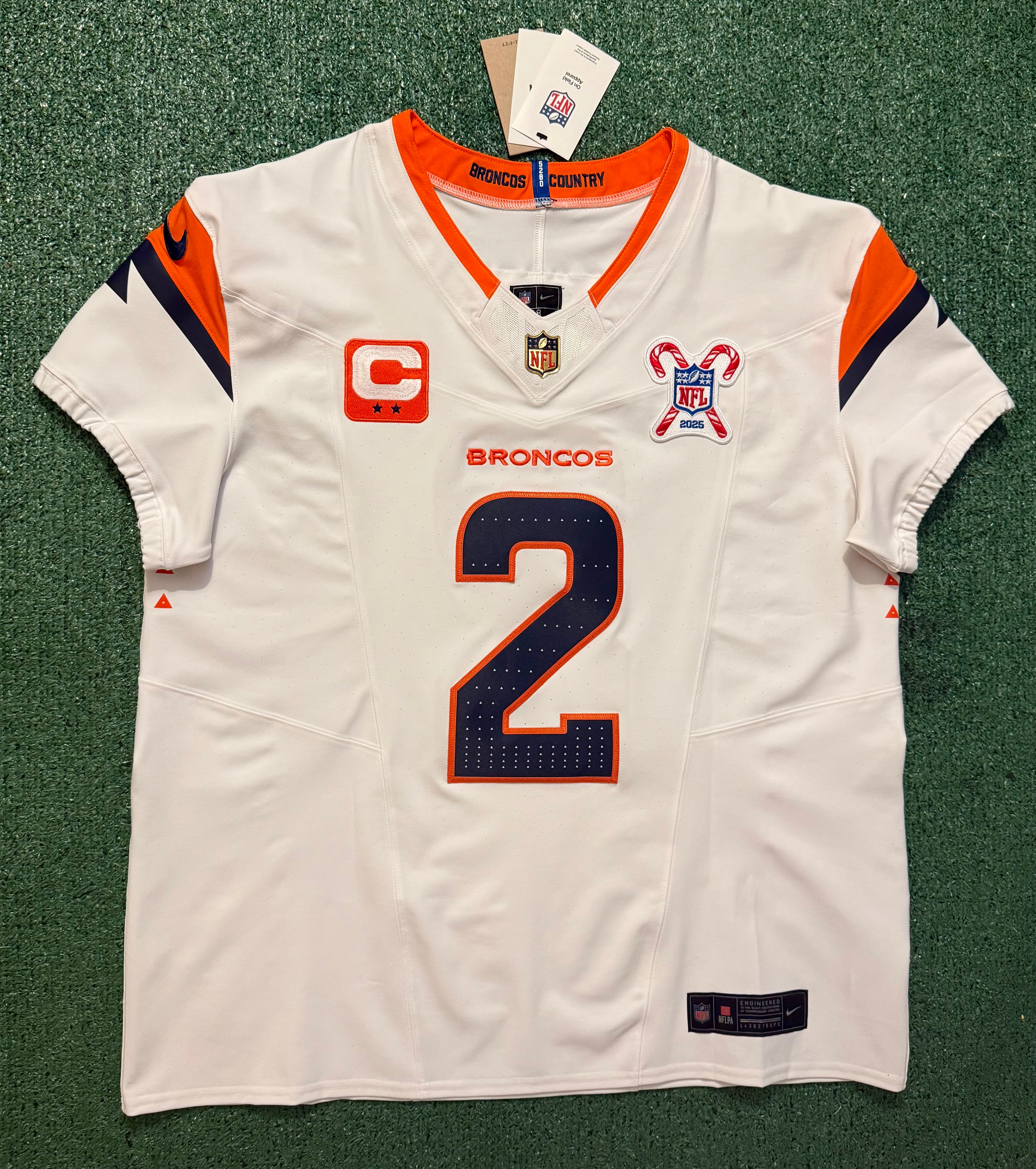 Pat Surtain II Denver Broncos Jersey #2 Nike Vapor Fuse Elite White Size 48 (XL) NFL