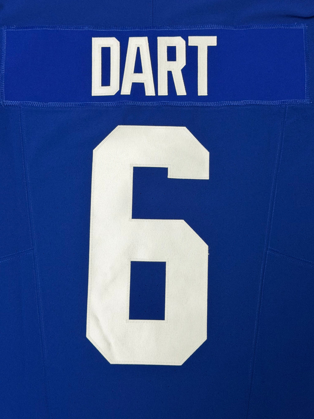 Jaxson Dart New York Giants Jersey #6 Nike Vapor FUSE Elite Blue Size 44 (Large) NFL