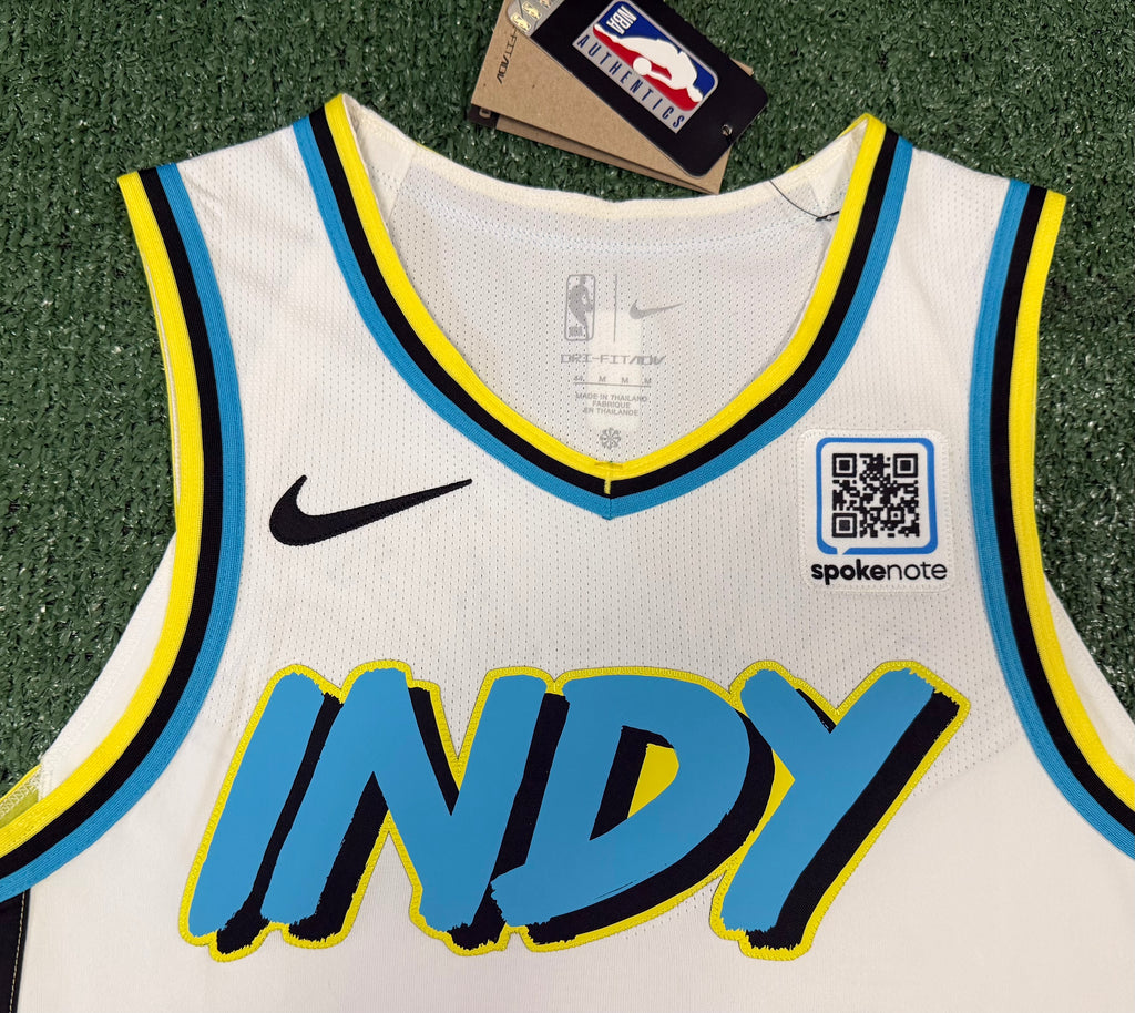 Tyrese Haliburton Indiana Pacers Jersey #0 Nike ADV Authentic White Size 44 (M) NBA