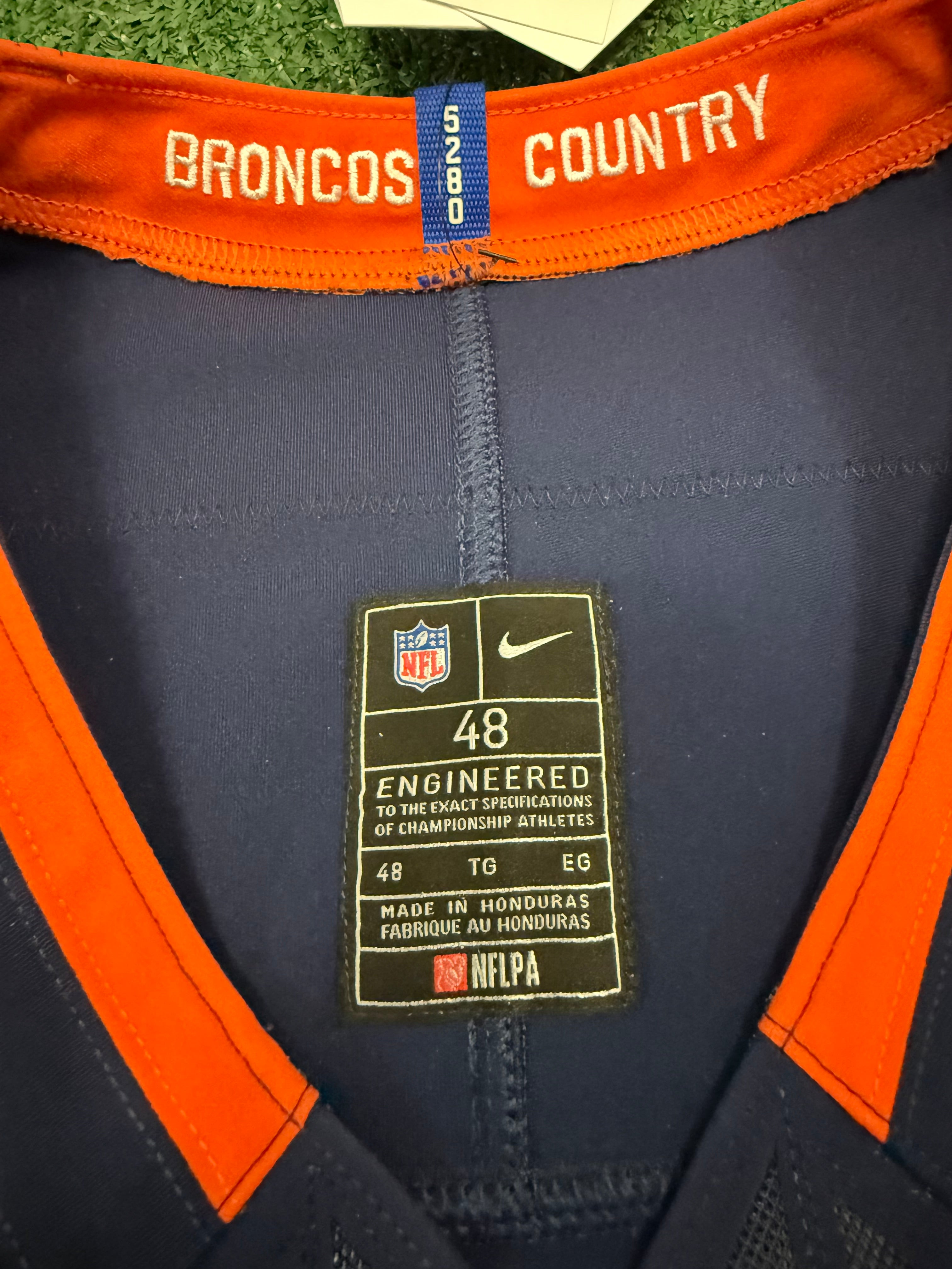 Bo Nix Denver Broncos Jersey #10 Nike Vapor Fuse Elite Navy Size 48 (XL) NFL