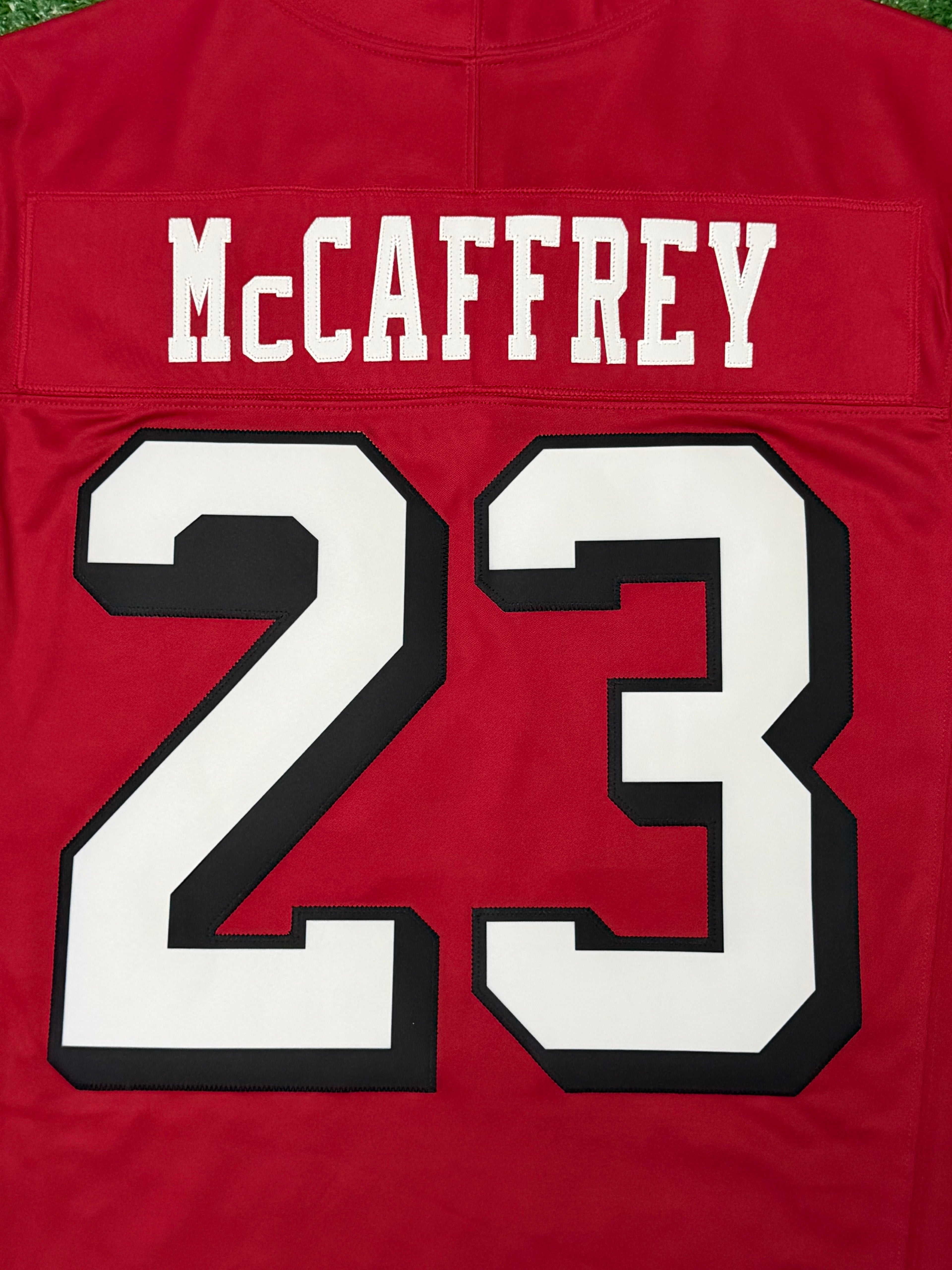 Christian McCaffrey San Francisco 49ers Jersey #23 Nike Vapor Fuse Limited Stitched Red Size (Medium) NFL