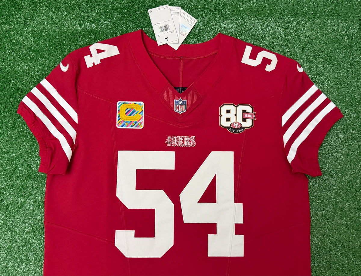 Fred Warner San Francisco 49ers Jersey #54 Nike Vapor FUSE Elite Red Size 48 (XL) NFL