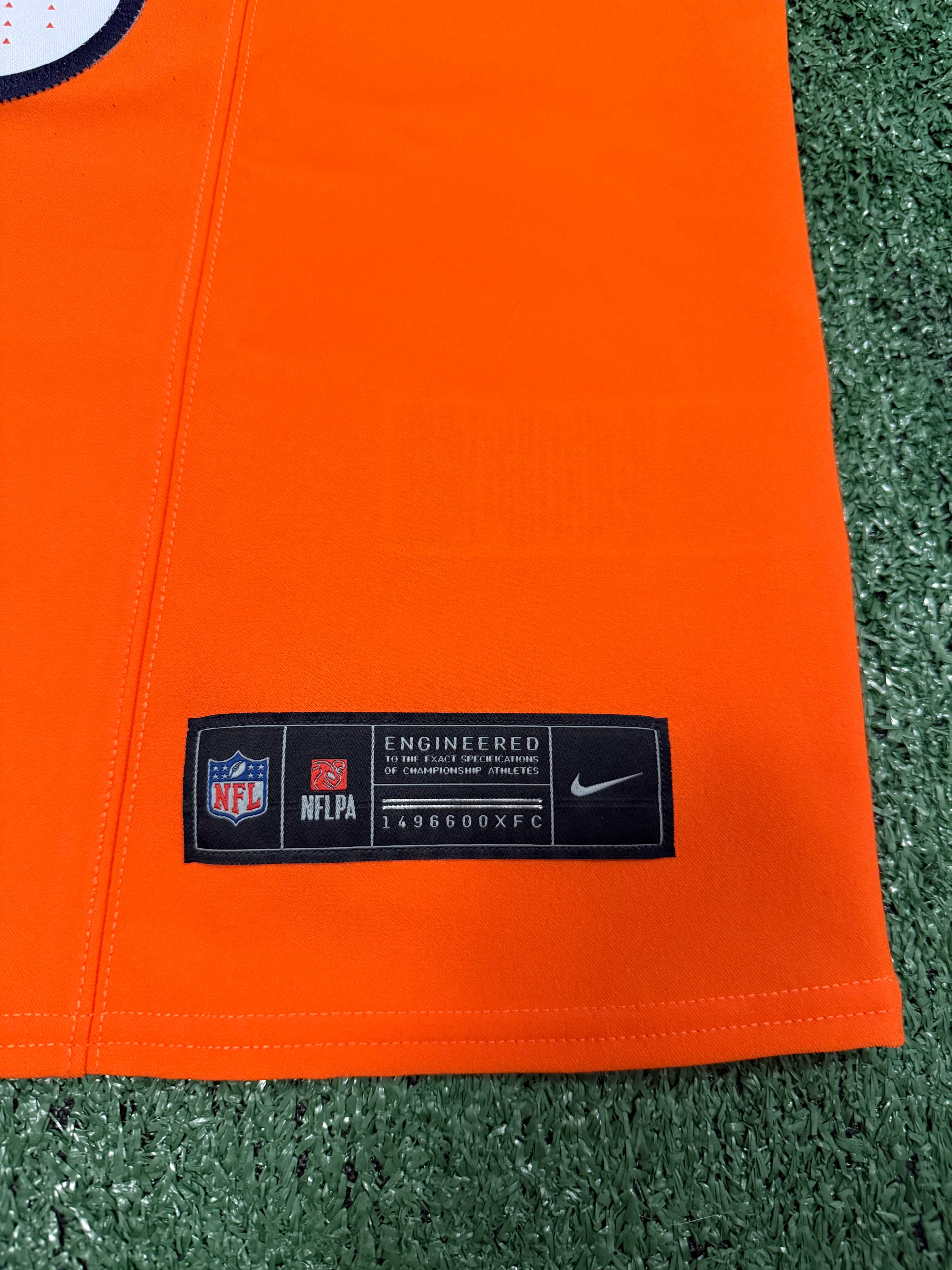 Bo Nix Denver Broncos Jersey #10 Nike Vapor Fuse Elite Orange Size 40 (M) NFL