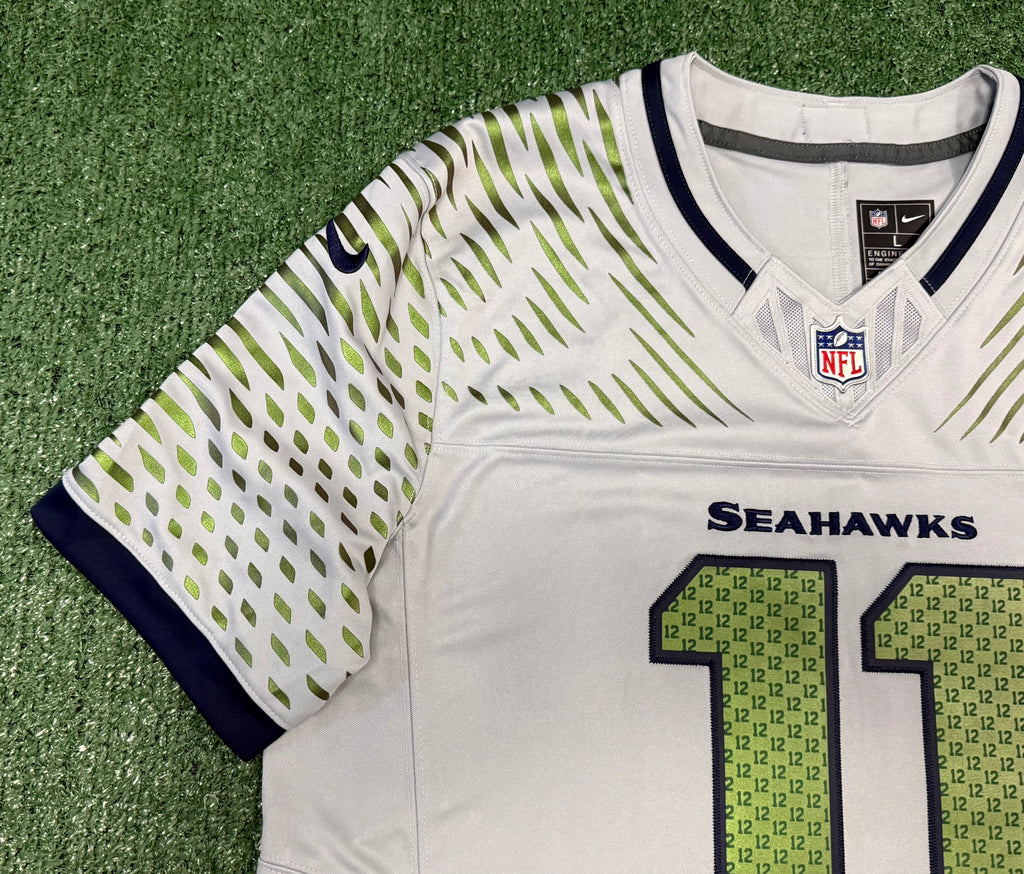 Jaxon Smith-Njigba Seattle Seahawks Jersey #11 Nike Vapor Fuse Limited Rivalry Gray Size (L) NFL