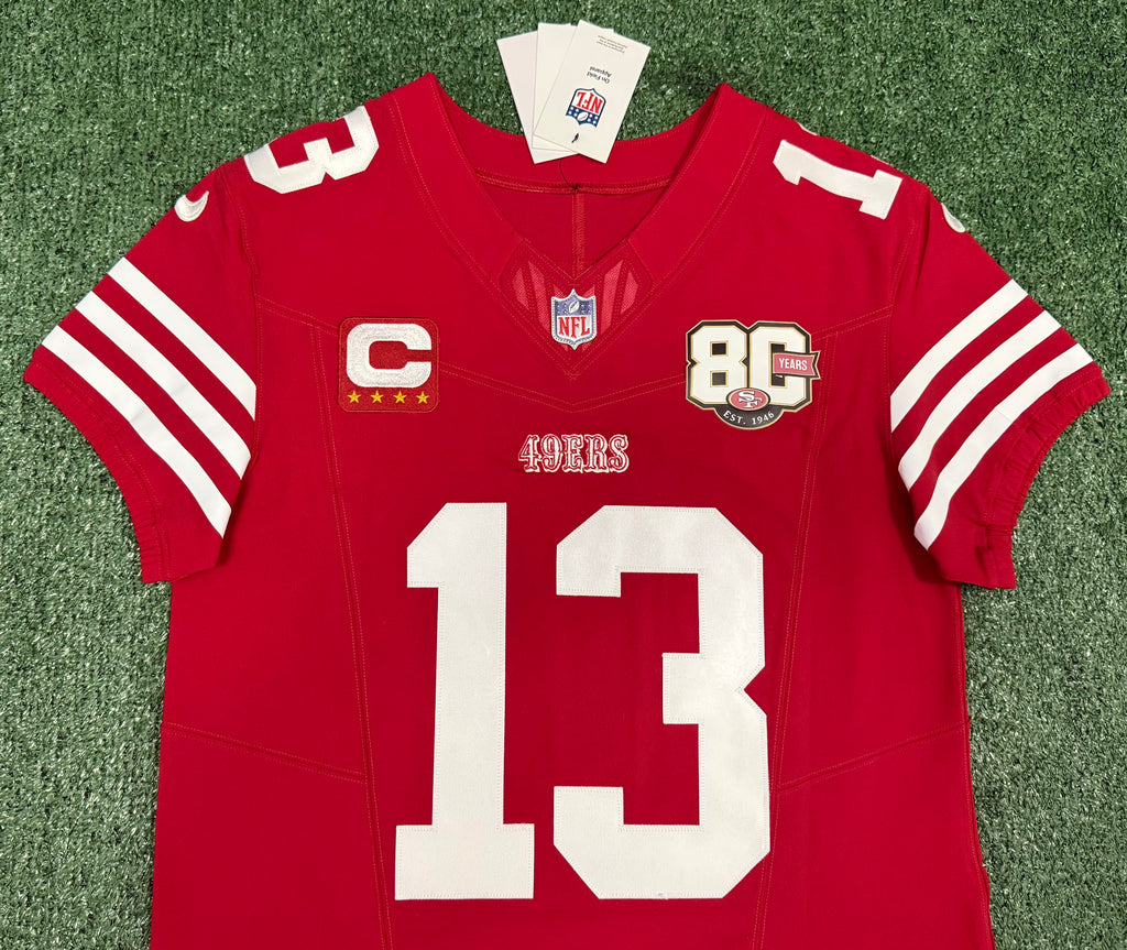 Brock Purdy San Francisco 49ers Jersey #13 Nike Vapor FUSE Elite Red Size 40 (Medium) NFL