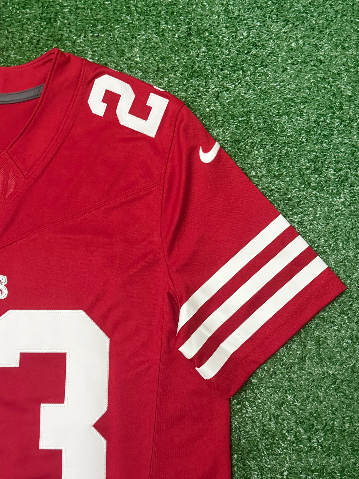 Christian McCaffrey San Francisco 49ers Jersey #23 Nike Vapor Fuse Limited Stitched Red Size (Medium) NFL