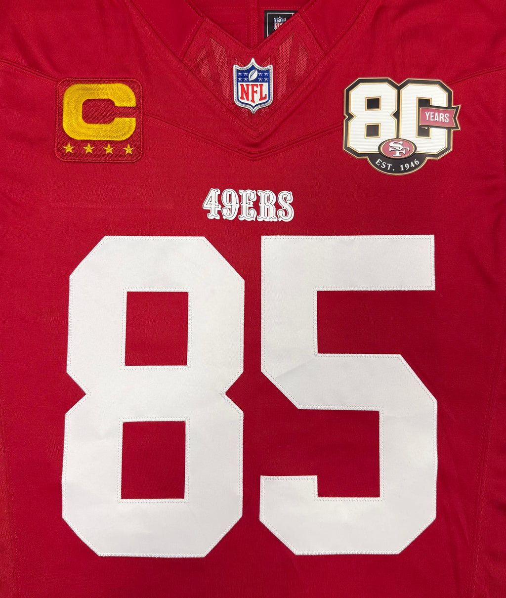 George Kittle San Francisco 49ers Jersey #85 Nike Vapor Fuse Limited Stitched Red Size (Medium) NFL