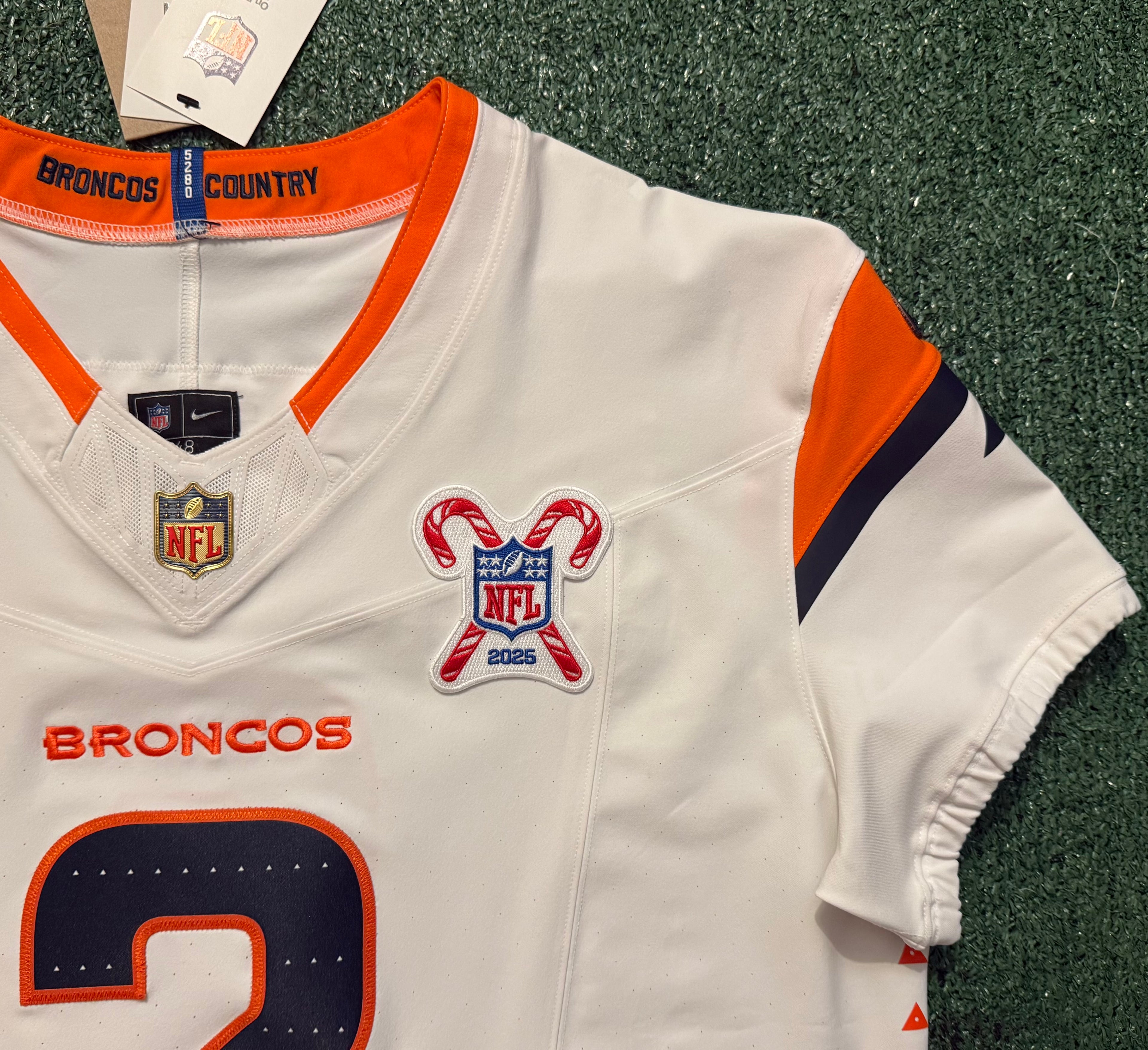 Pat Surtain II Denver Broncos Jersey #2 Nike Vapor Fuse Elite White Size 48 (XL) NFL