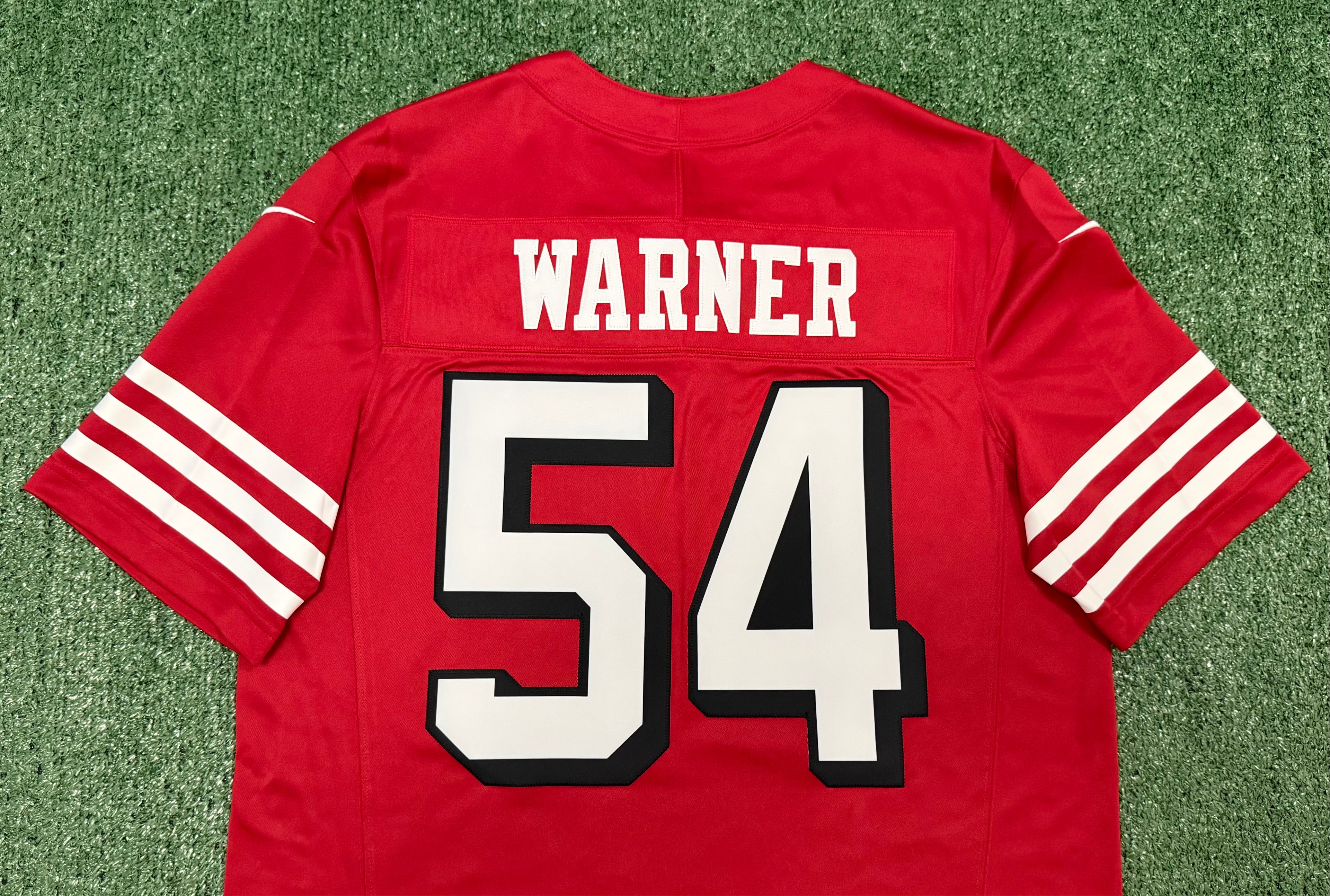 Fred Warner San Francisco 49ers Jersey #54 Nike Vapor Fuse Limited Stitched Red Size (Large) NFL