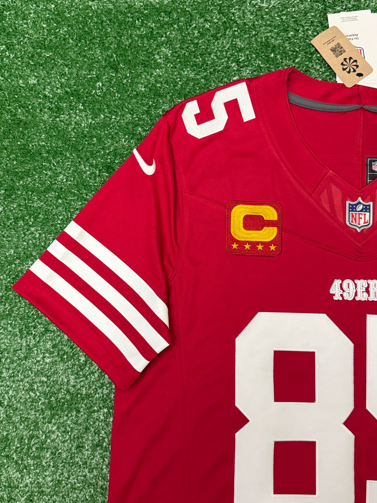 George Kittle San Francisco 49ers Jersey #85 Nike Vapor Fuse Limited Stitched Red Size (Large) NFL