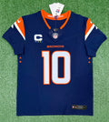 Bo Nix Denver Broncos Jersey #10 Nike Vapor Fuse Elite Navy Size 40 (M) NFL