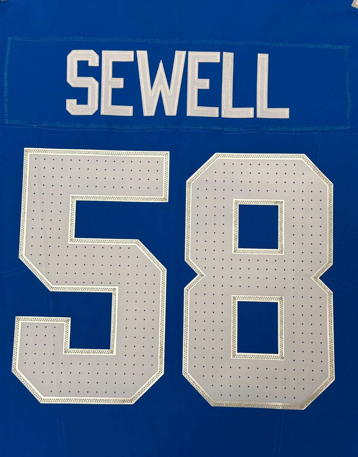 Penei Sewell Detroit Lions Jersey #58 Nike Vapor FUSE Elite Blue 48 (XL) NFL
