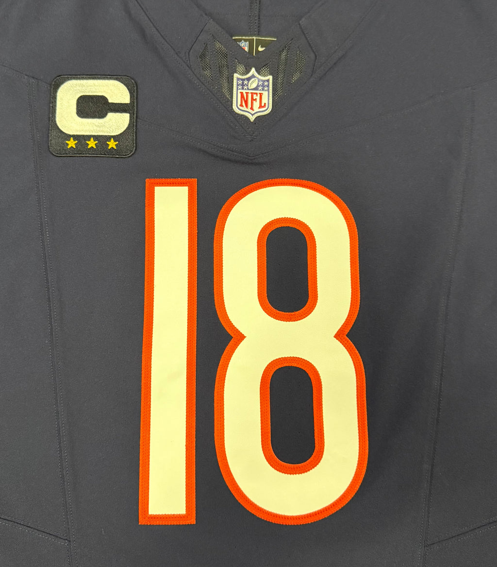Caleb Williams Chicago Bears Jersey #18 Nike Vapor FUSE Elite Navy Size 48 (XL) NFL