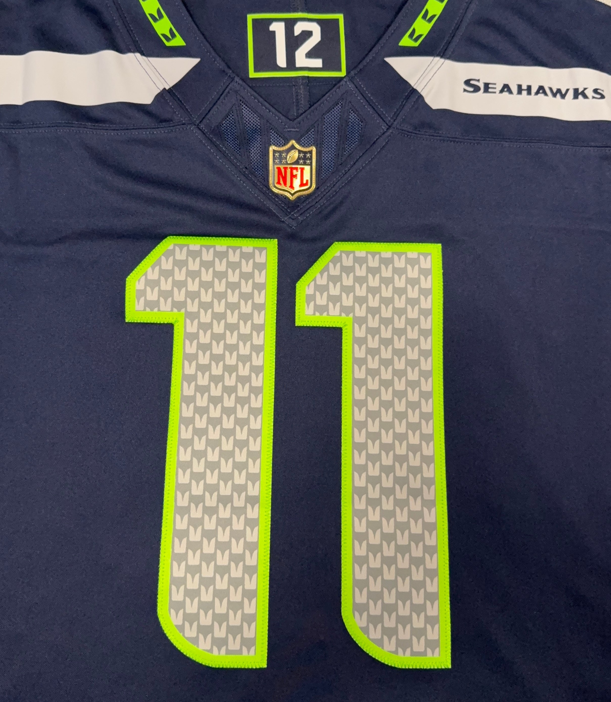 Jaxon Smith-Njigba Seattle Seahawks Jersey #11 Nike Vapor FUSE Limited Navy Size (XL) NFL