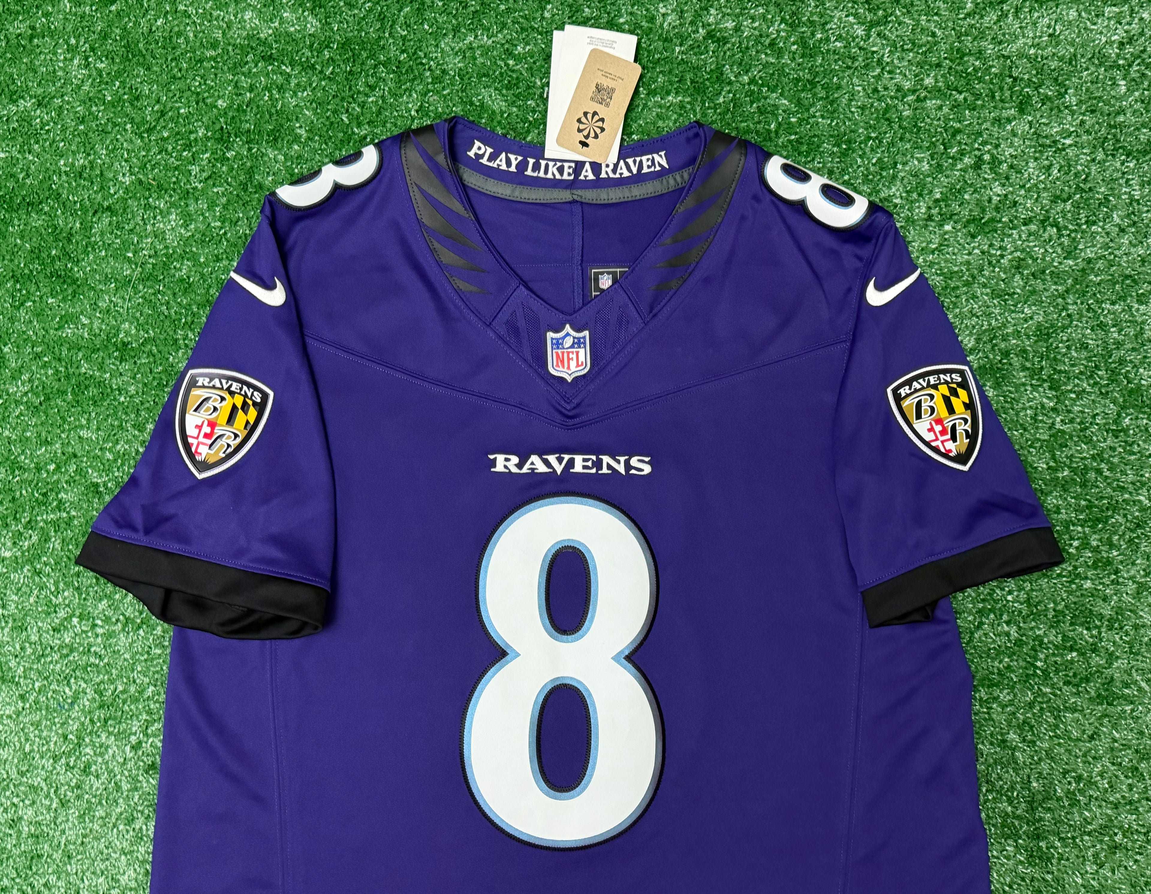 Lamar Jackson Baltimore Ravens Jersey #8 Nike Vapor FUSE Limited Purple Size (Large) NFL