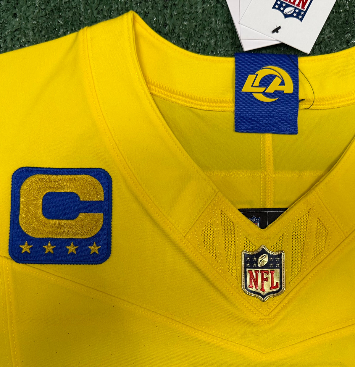Matthew Stafford Los Angeles Rams Jersey #9 Nike Vapor FUSE Elite Yellow Size 40 (Medium) NFL