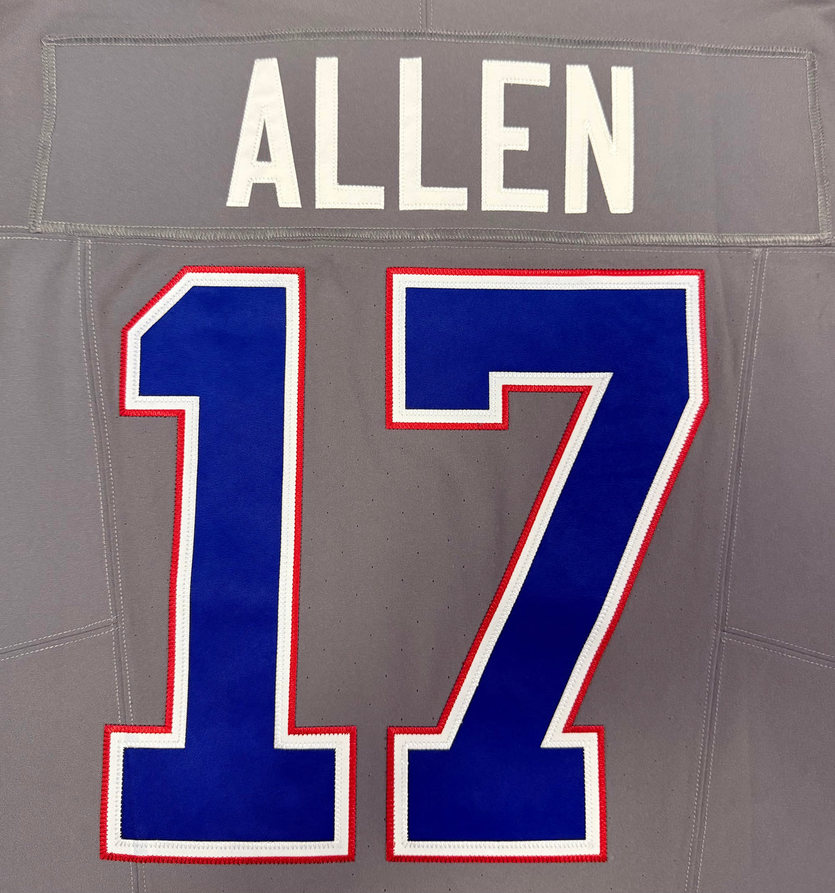 Josh Allen Buffalo Bills Jersey #17 Nike Vapor Fuse Elite Gray Size 44 (L) NFL