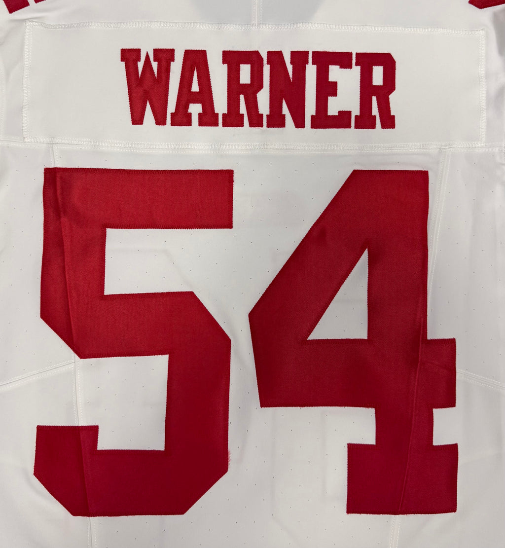 Fred Warner San Francisco 49ers Jersey #54 Nike Vapor FUSE Elite White Size 44 (Large) NFL