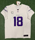 Justin Jefferson Minnesota Vikings Jersey #18 Nike Vapor FUSE Elite White Size 44 (Large) NFL