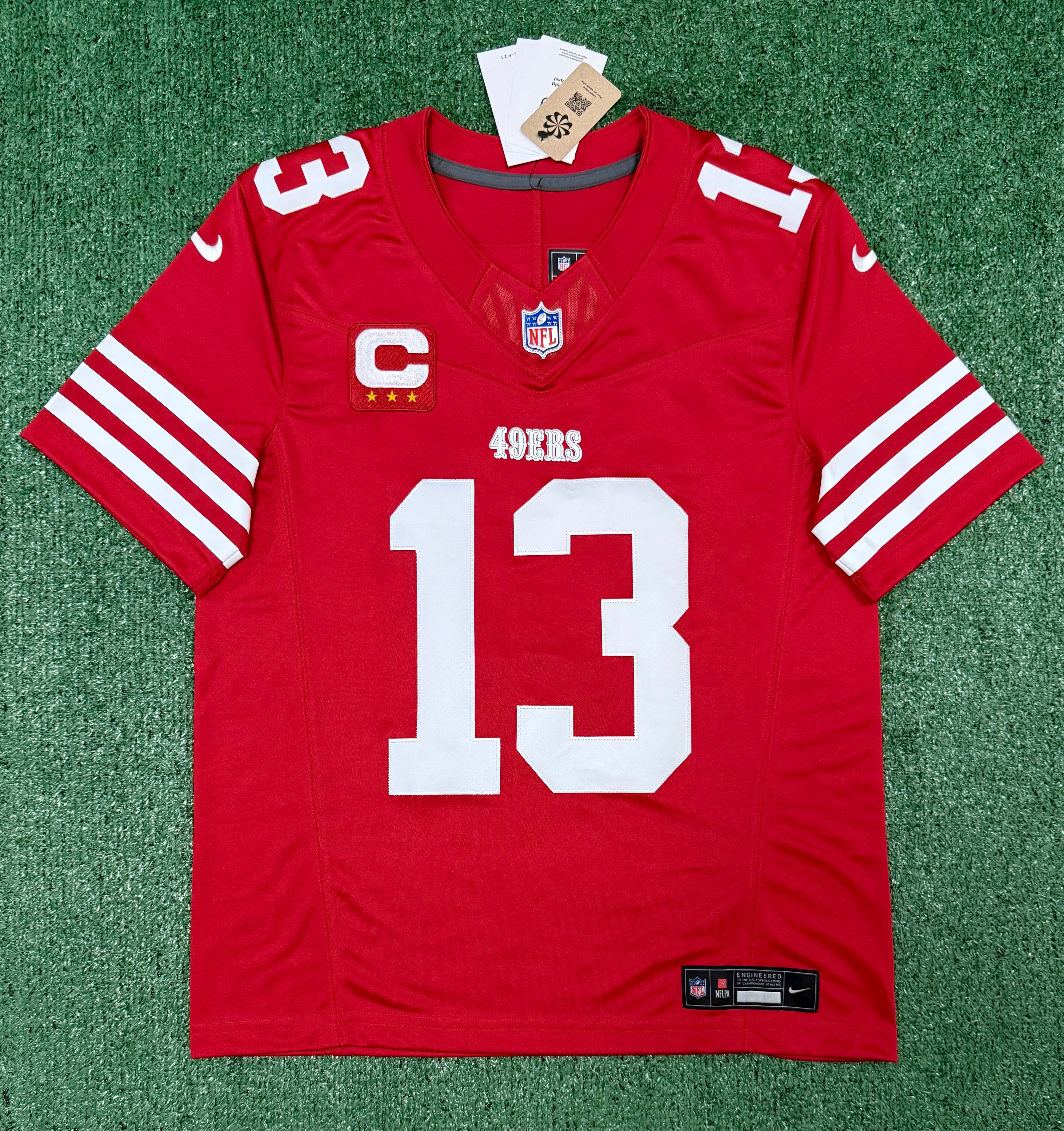 Brock Purdy San Francisco 49ers Jersey #13 Nike Vapor Fuse Limited Stitched Red Size (Medium) NFL