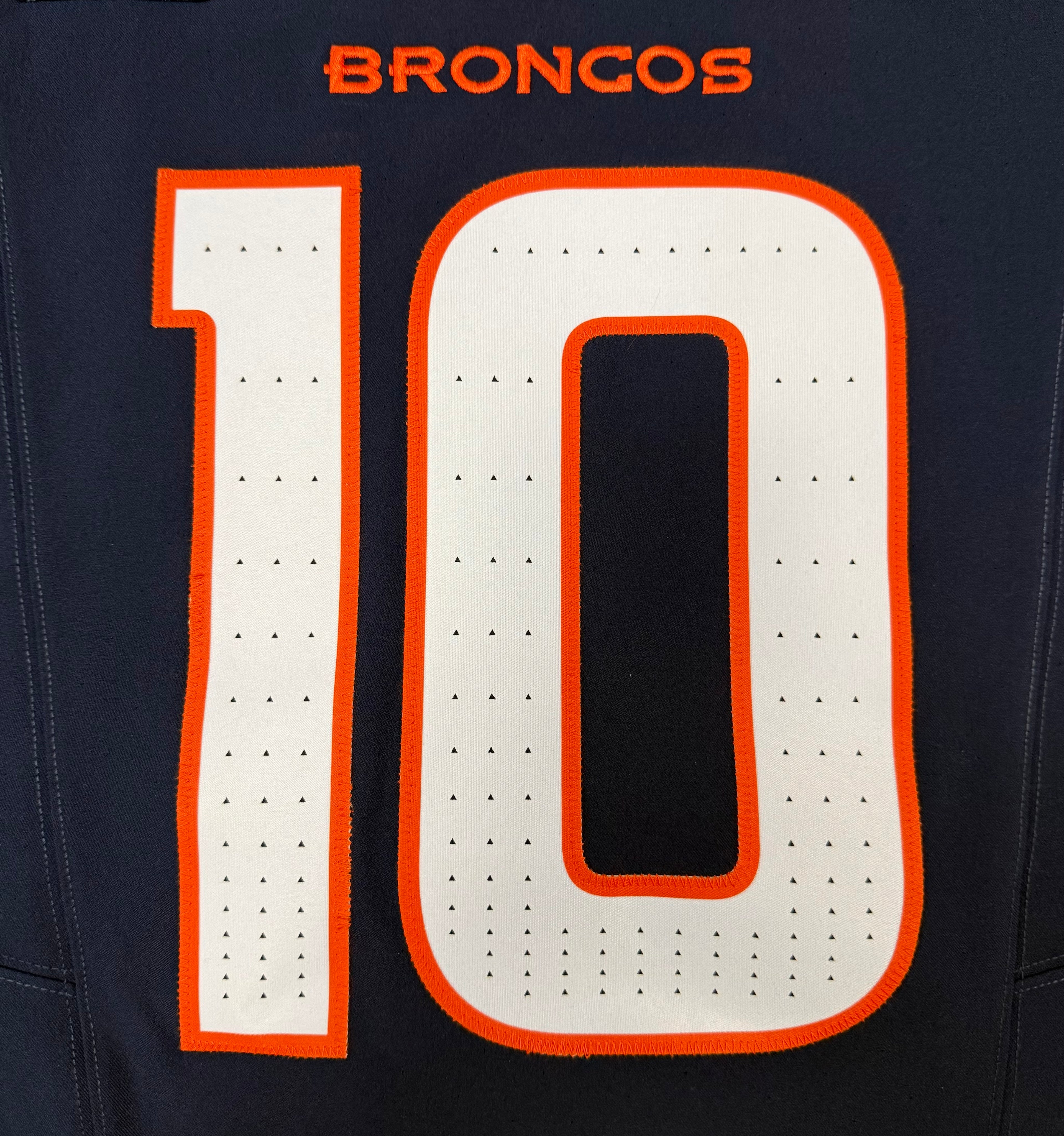Bo Nix Denver Broncos Jersey #10 Nike Vapor Fuse Elite Navy Size 48 (XL) NFL