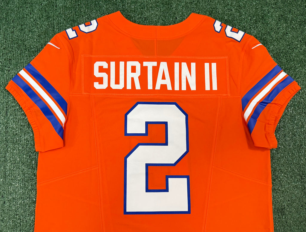 Pat Surtain II Denver Broncos Jersey #2 Nike Vapor Fuse Elite Orange Size 44 (Large) NFL