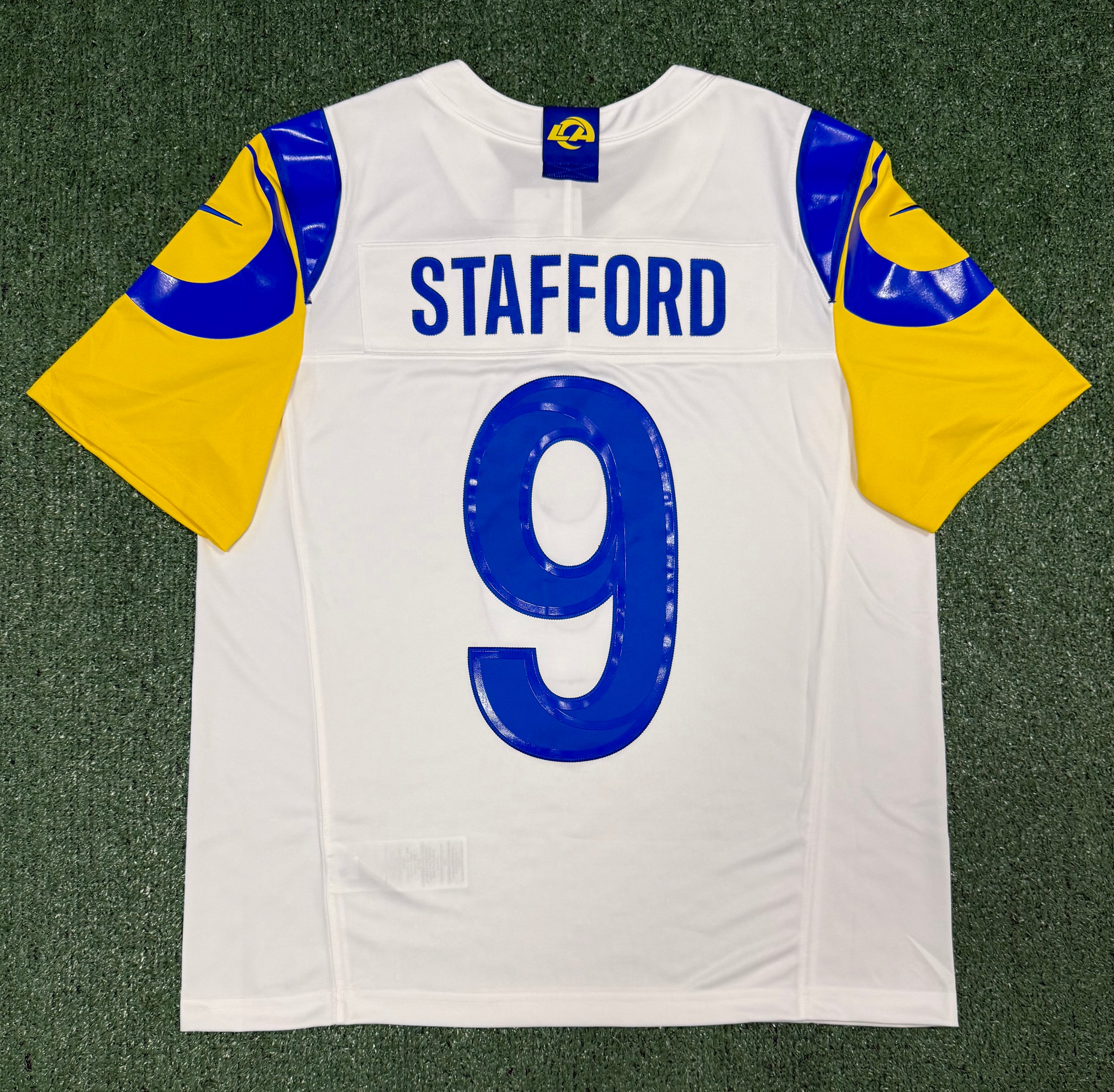 Matthew Stafford Los Angeles Rams Jersey #9 Nike Vapor Fuse Limited Stitched White Size (Large) NFL
