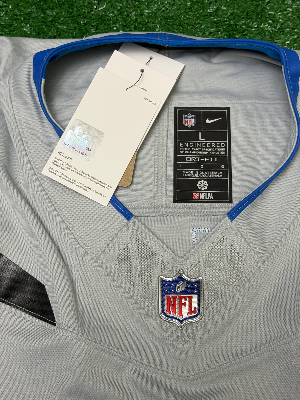 Amon Ra St Brown Detroit Lions Jersey #14 Nike Vapor FUSE Rivalry Gray Size (Large) NFL