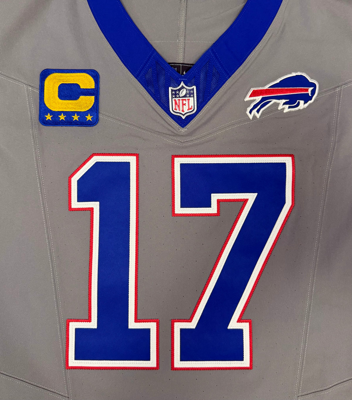 Josh Allen Buffalo Bills Jersey #17 Nike Vapor Fuse Elite Gray Size 48 (XL) NFL