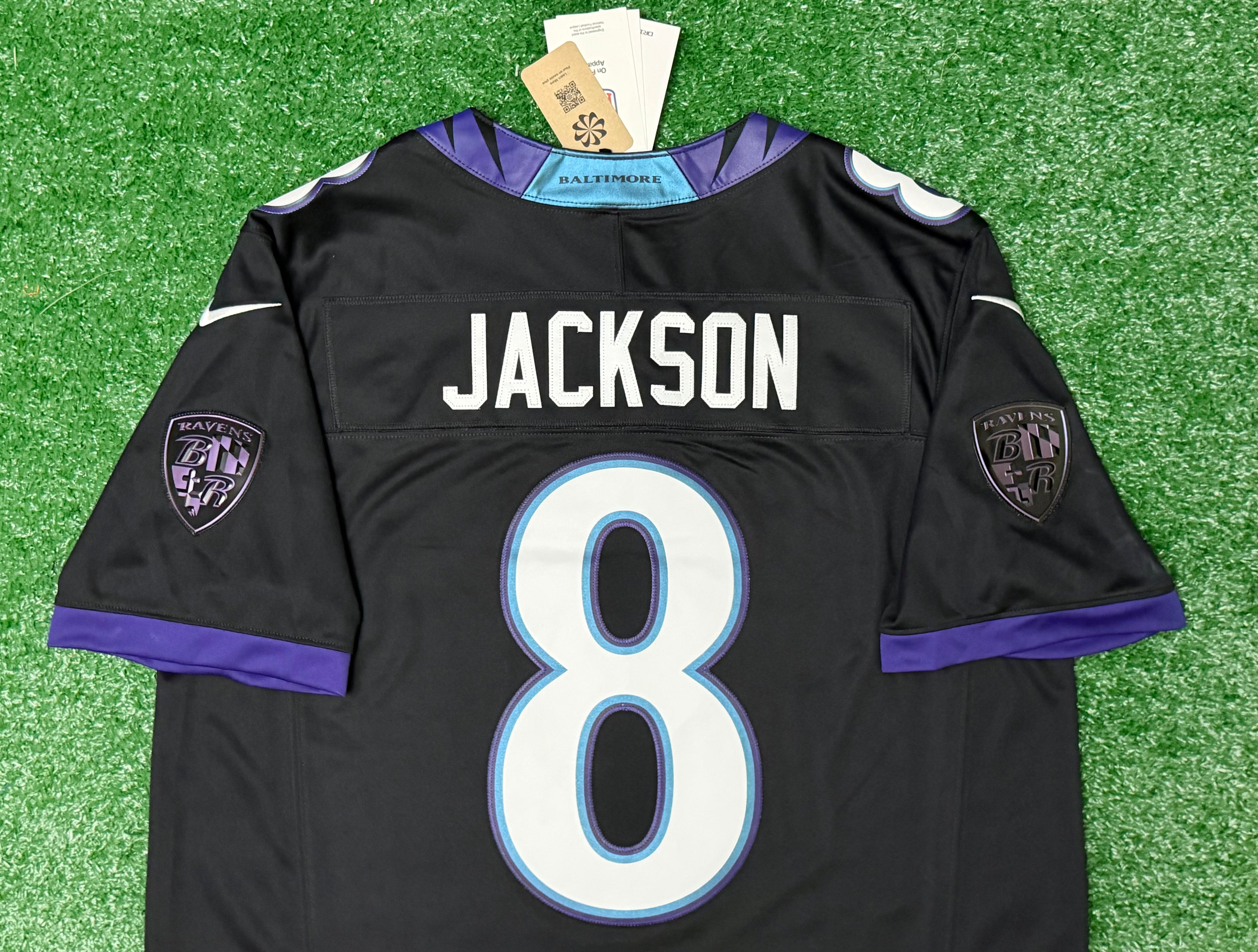 Lamar Jackson Baltimore Ravens Jersey #8 Nike Vapor FUSE Limited Black Size (Large) NFL