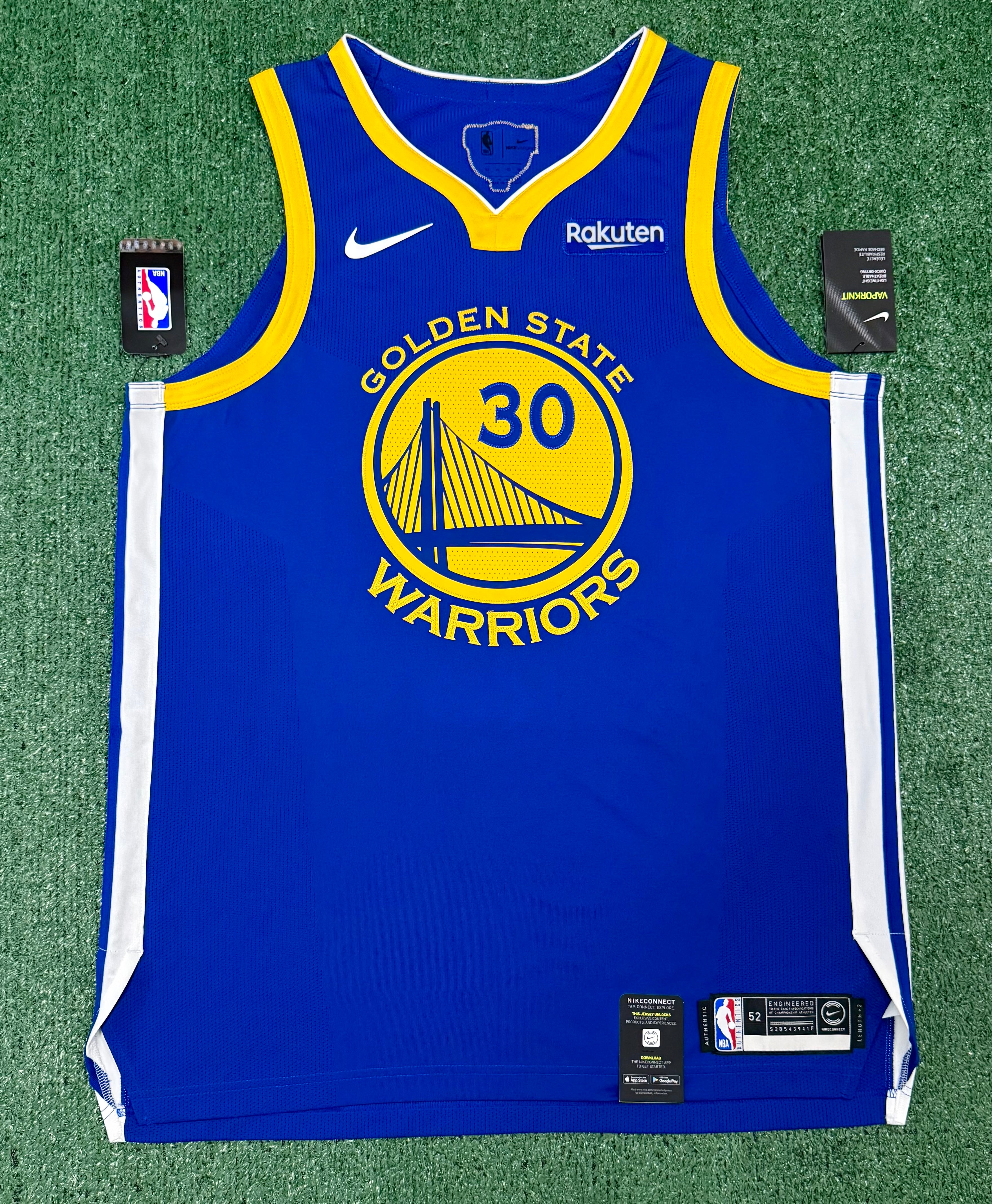 Steph Curry Golden State Warriors Jersey #30 Nike VaporKnit Authentic Blue Size 52 (XL) NBA