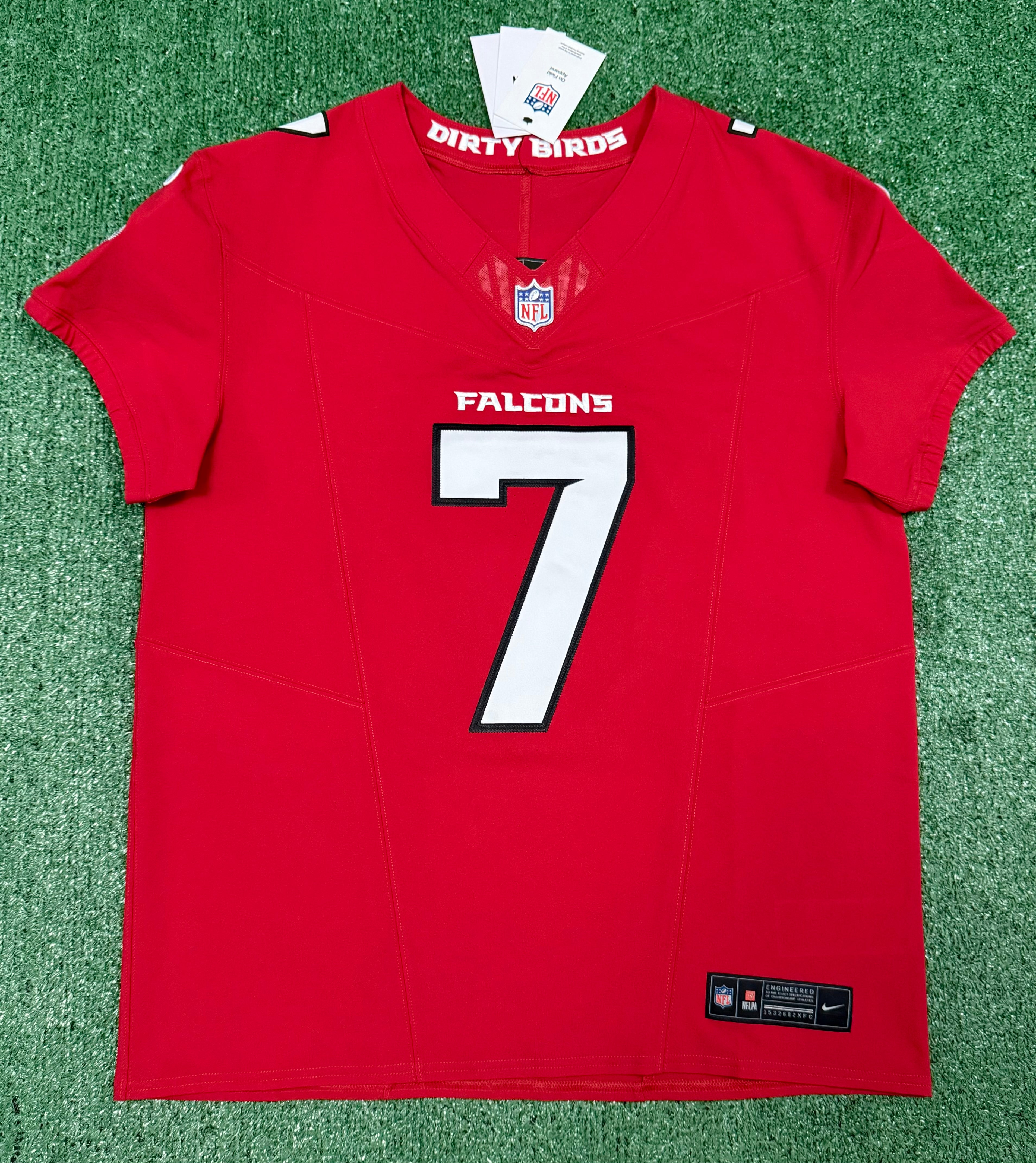 Bijan Robinson Atlanta Falcons Jersey #7 Nike Vapor FUSE Elite Red Size 44 (Large) NFL